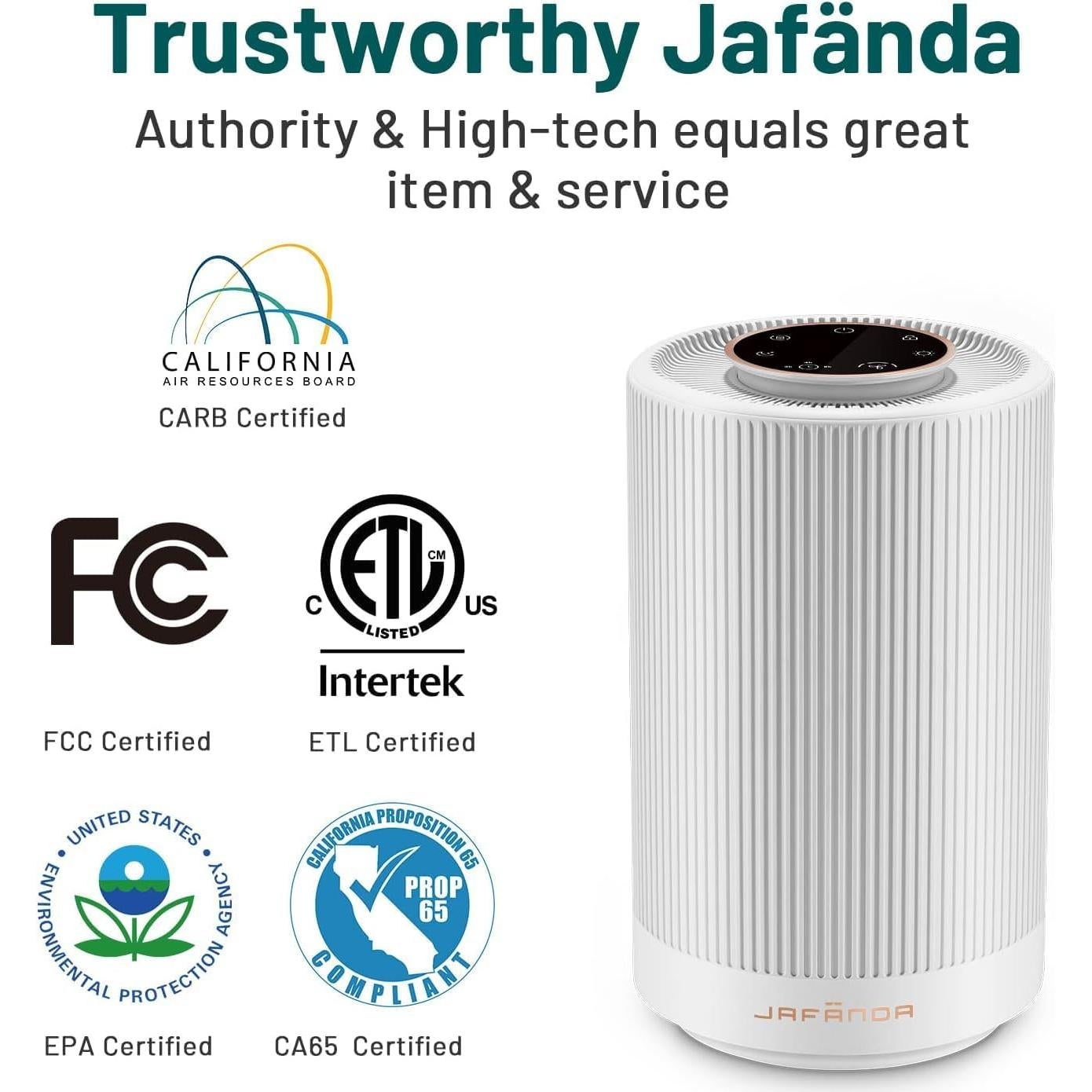 Purificador de Aire Jafanda JF100 para Habitaciones hasta 41.8 m²