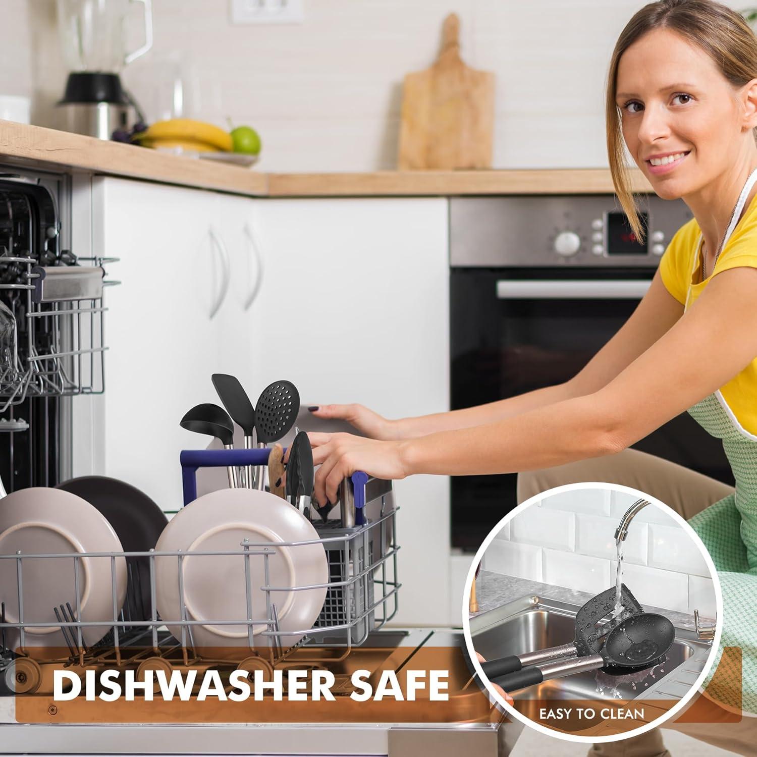 Juego de Utensilios de Cocina HOTEC 14pcs Silicona Resistente