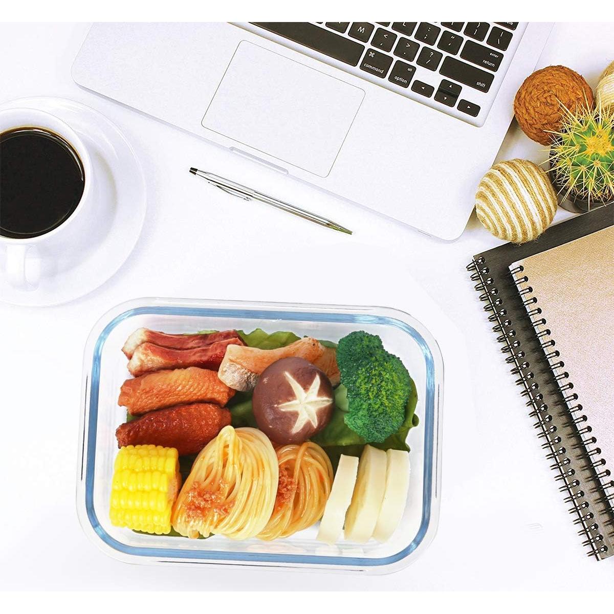 8 Contenedores de Vidrio Herméticos MCIRCO 887 ml - Apilables