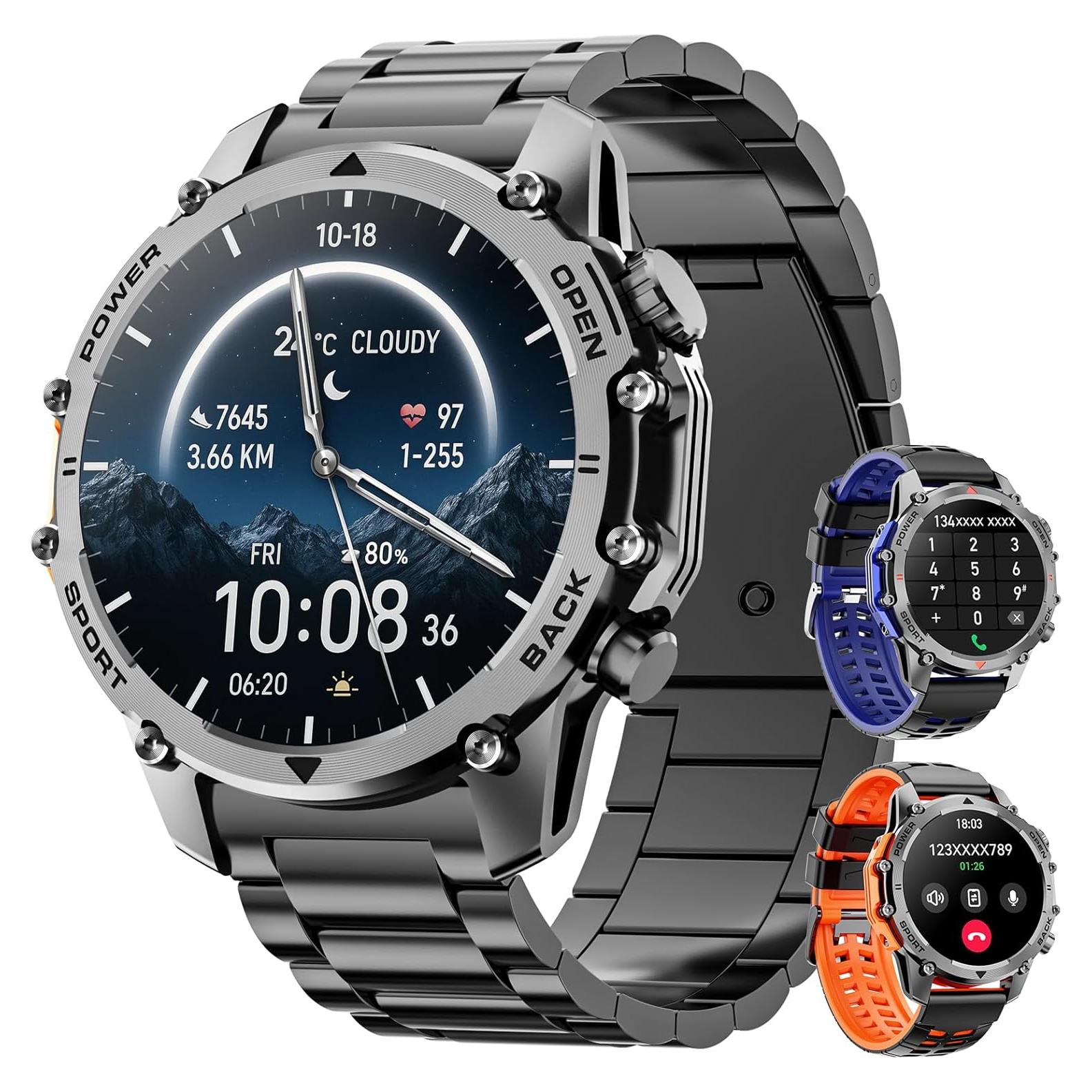 Reloj Inteligente Militar Hwagol 1.52" con Monitoreo de Salud