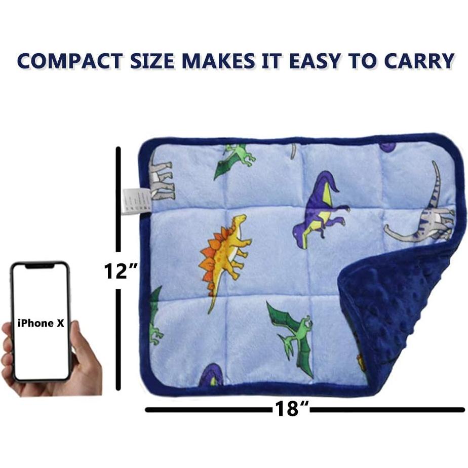 Pad de Regazo Pesado MAXTID Dinosaurio Azul 30x45cm 0.91kg