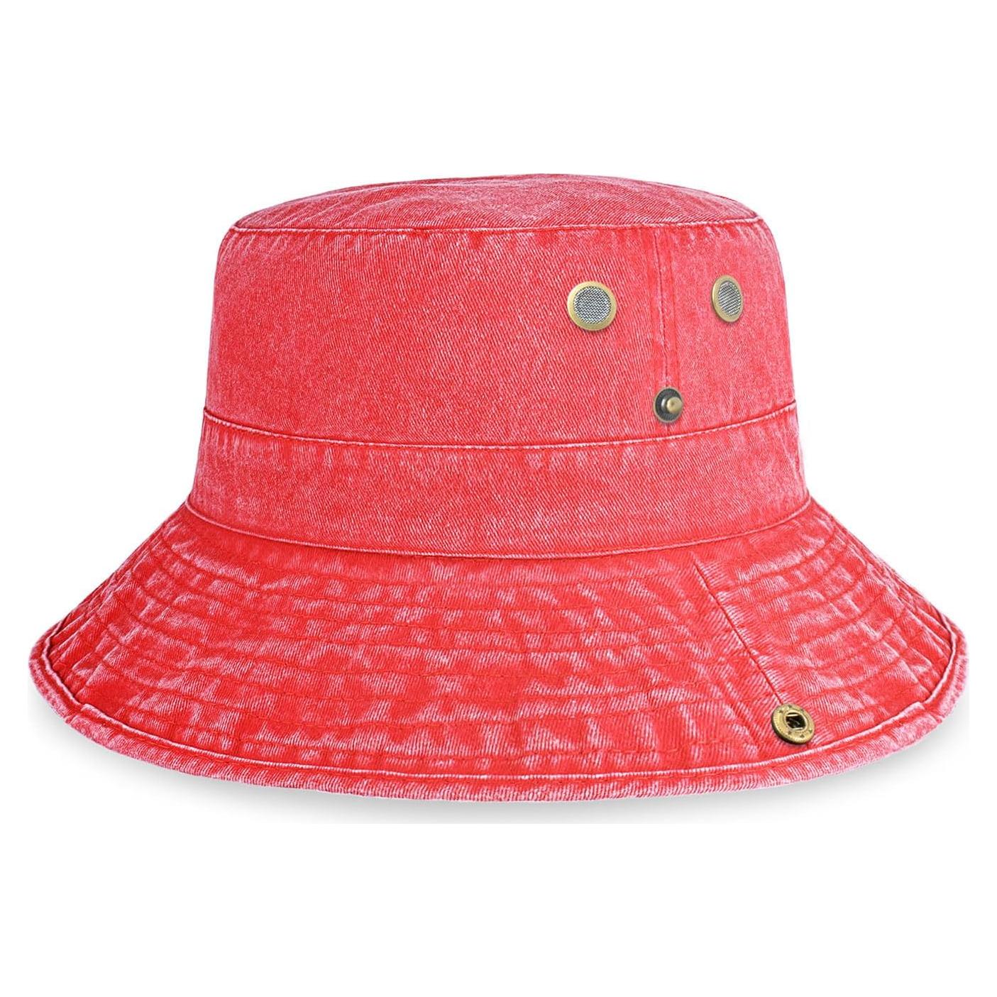 Sombrero de Cubo de Algodón Rojo Manzana CHOK.LIDS - UPF 50+
