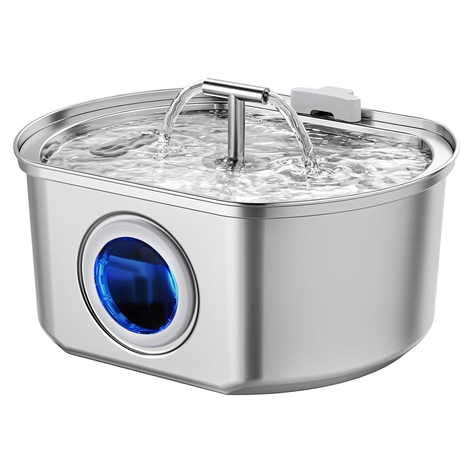 Fuente de Agua Automática para Gatos Neareal 3.2L Acero Inoxidable