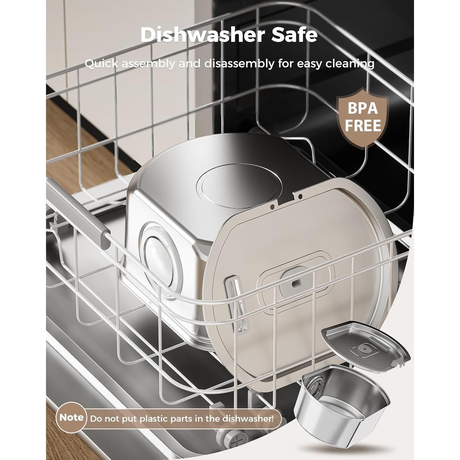 Fuente de Agua Automática para Gatos Neareal 3.2L Acero Inoxidable