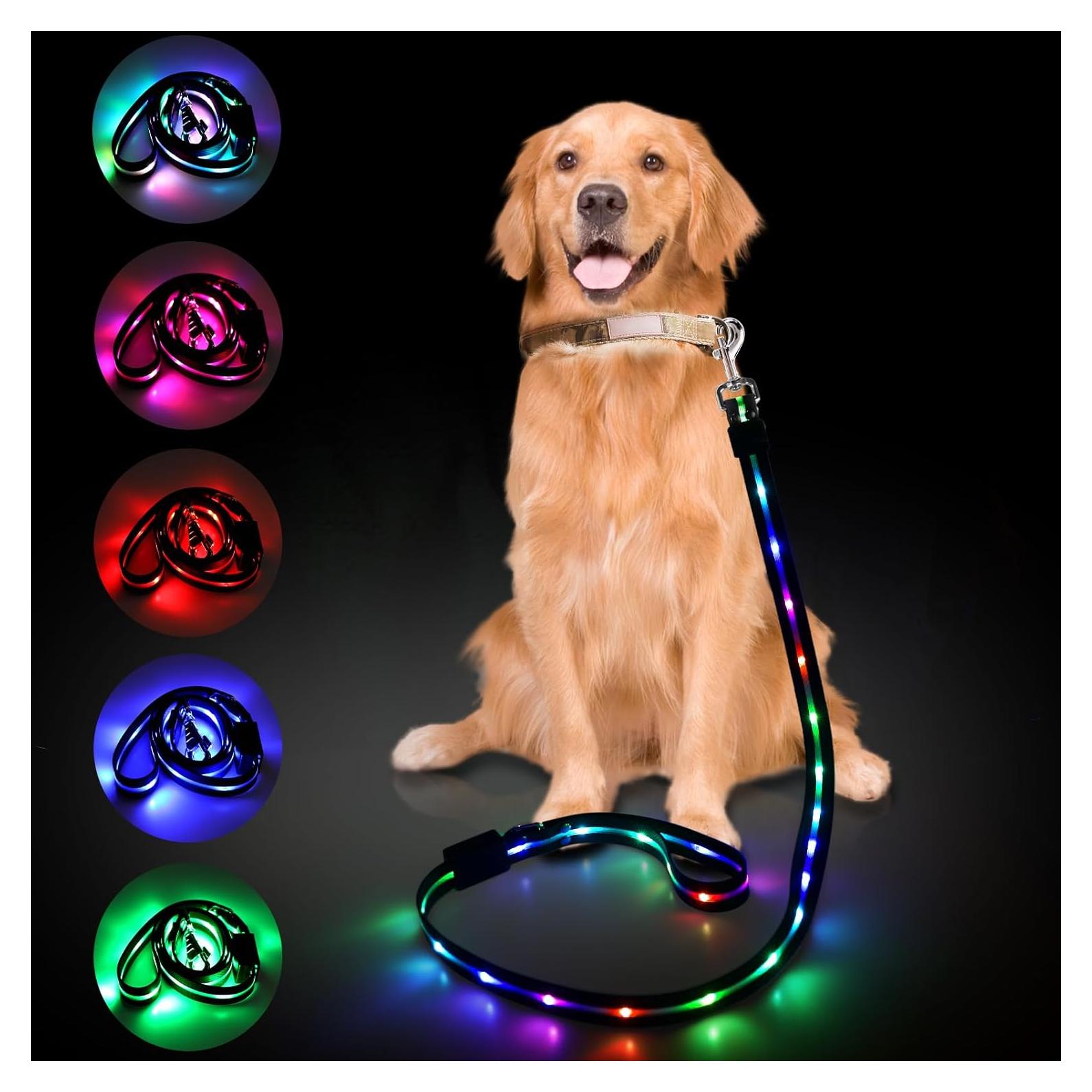 Correa LED para Perros Yoheueoa 120 cm Recargable 12 Modos