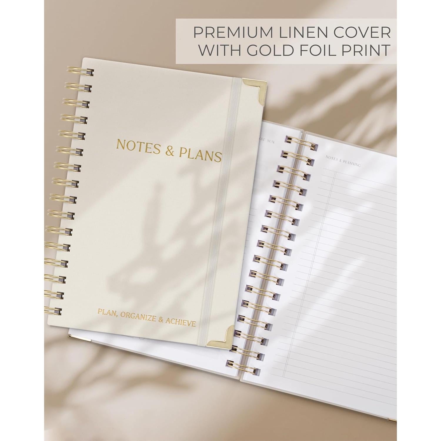 Planificador Diario ZICOTO Beige A5 - 210 Páginas Sin Fecha