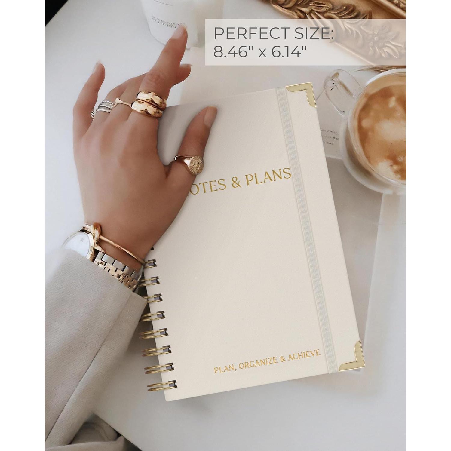 Planificador Diario ZICOTO Beige A5 - 210 Páginas Sin Fecha