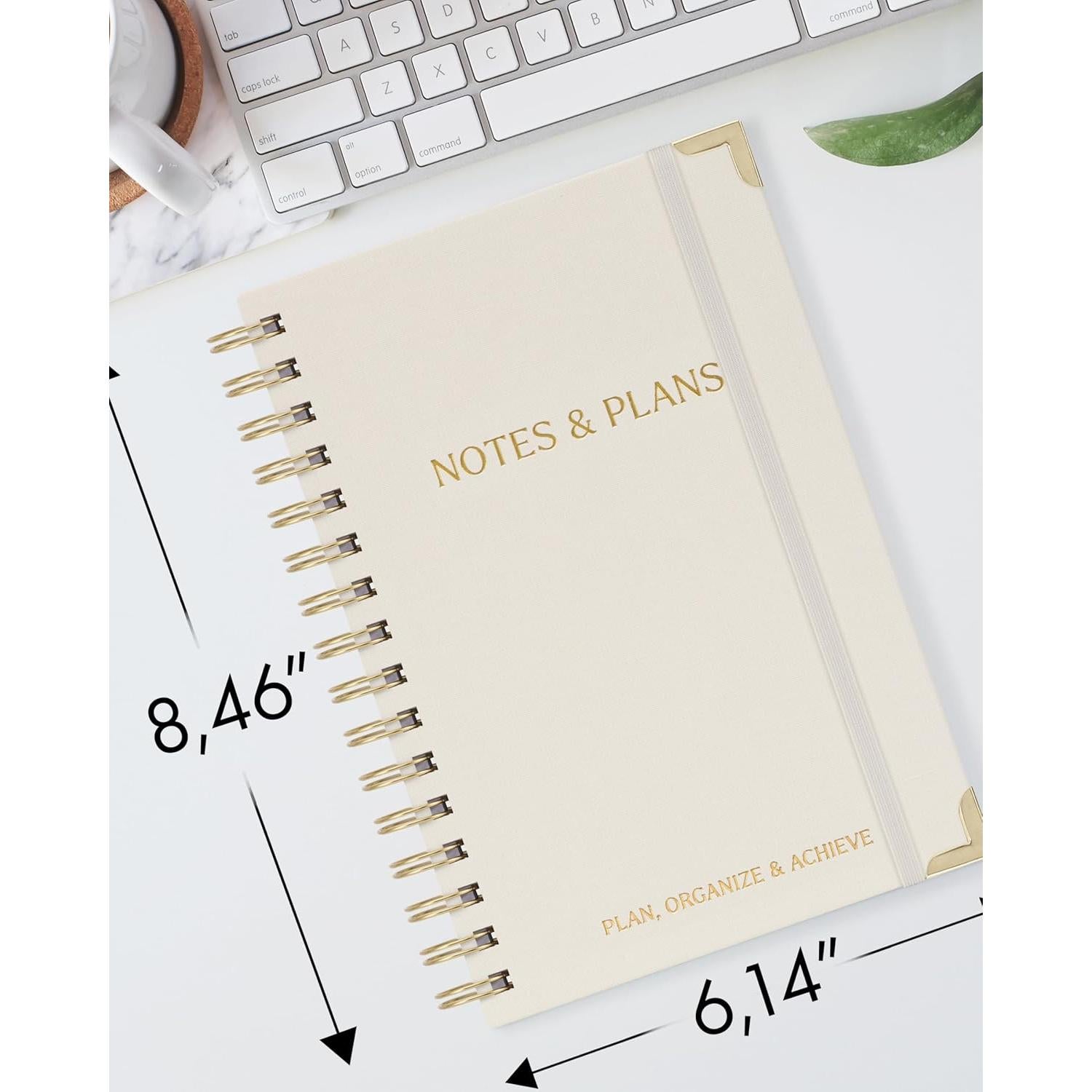 Planificador Diario ZICOTO Beige A5 - 210 Páginas Sin Fecha