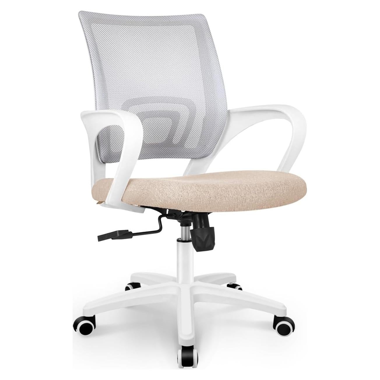 Silla de Oficina NEO Ergonómica de Malla Beige Ajustable