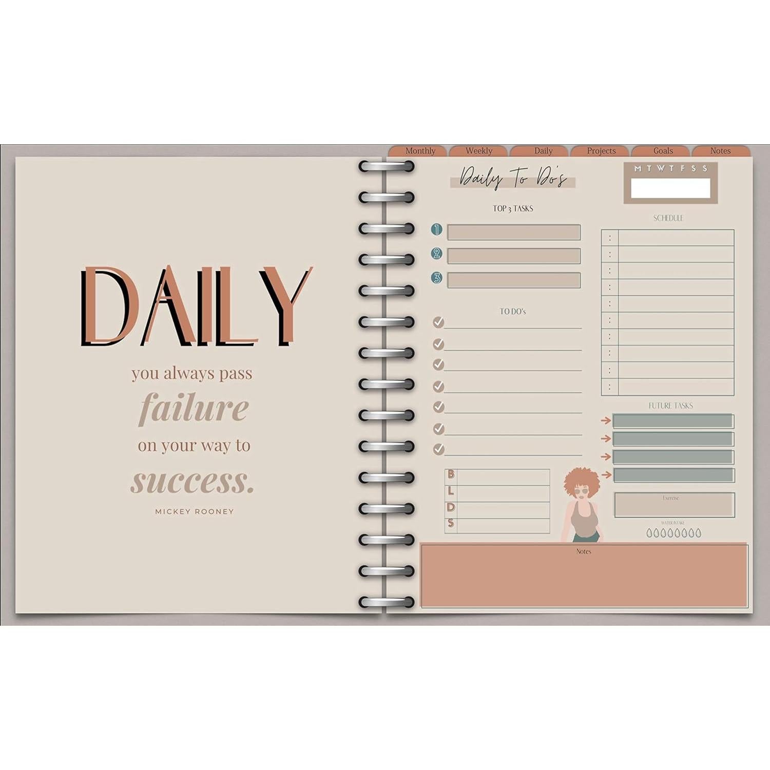 Planificador Digital de Productividad Mom Boss A4 Negro