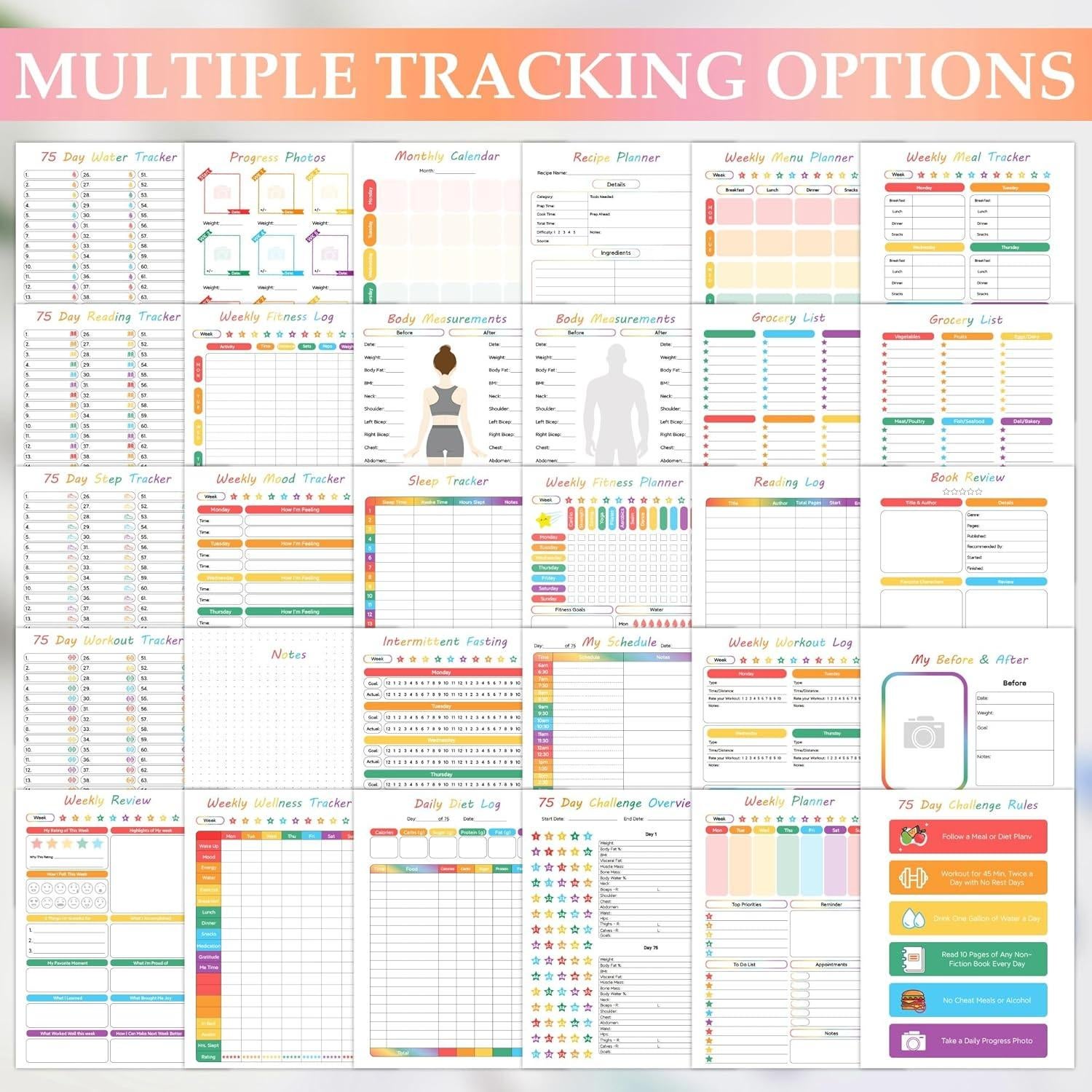 Diario de Desafío Suave XIMDY 75 Días - Planificador Rosa