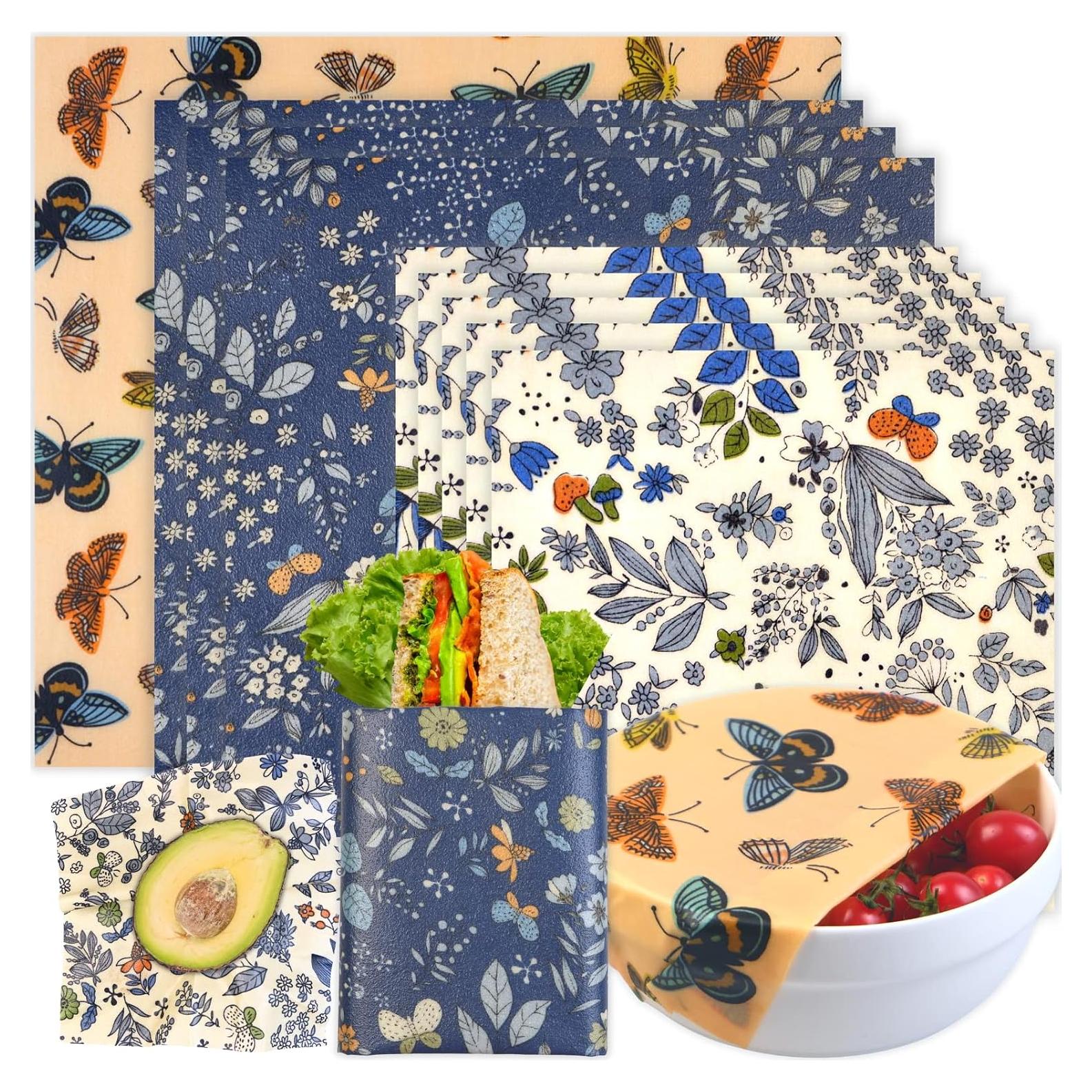 Envolturas de Cera de Abeja Reutilizables BYTTME - 9 Piezas Ecológicas