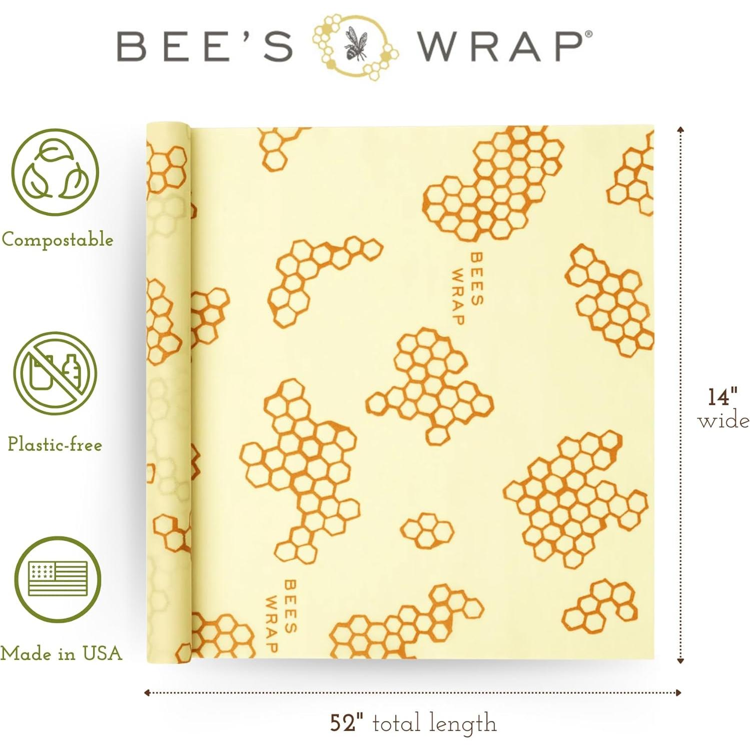 Envoltura de Cera de Abeja Bee's Wrap 35.56x132.08 cm Reutilizable