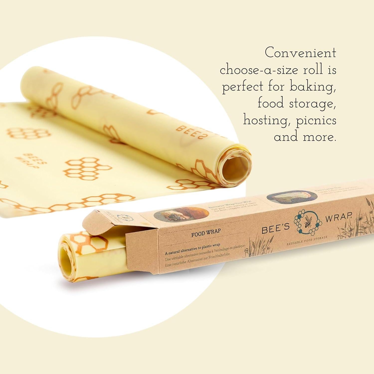 Envoltura de Cera de Abeja Bee's Wrap 35.56x132.08 cm Reutilizable