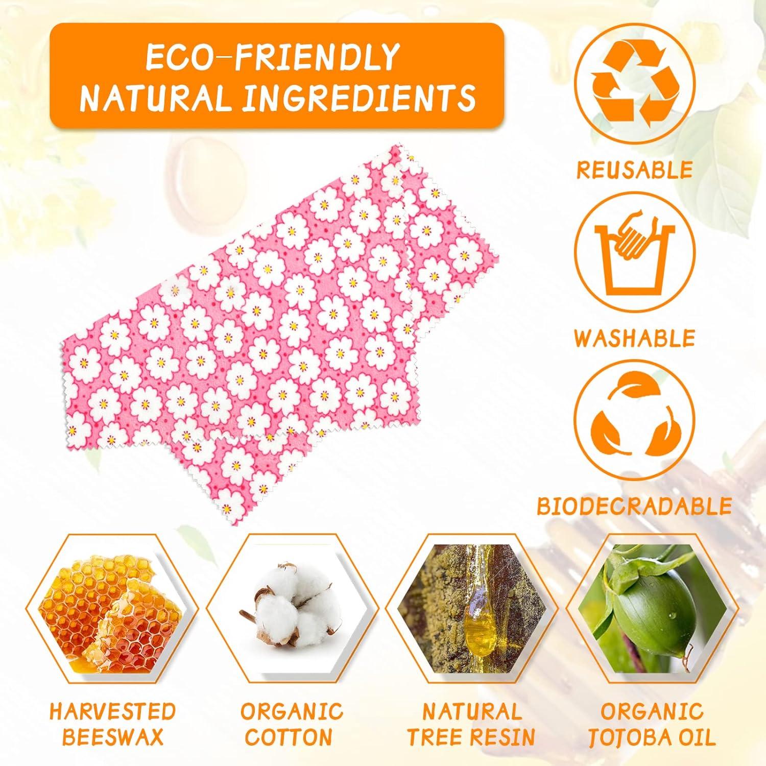 Envolturas de Cera de Abeja WDG - Paquete de 3 Tamaños Ecológicos