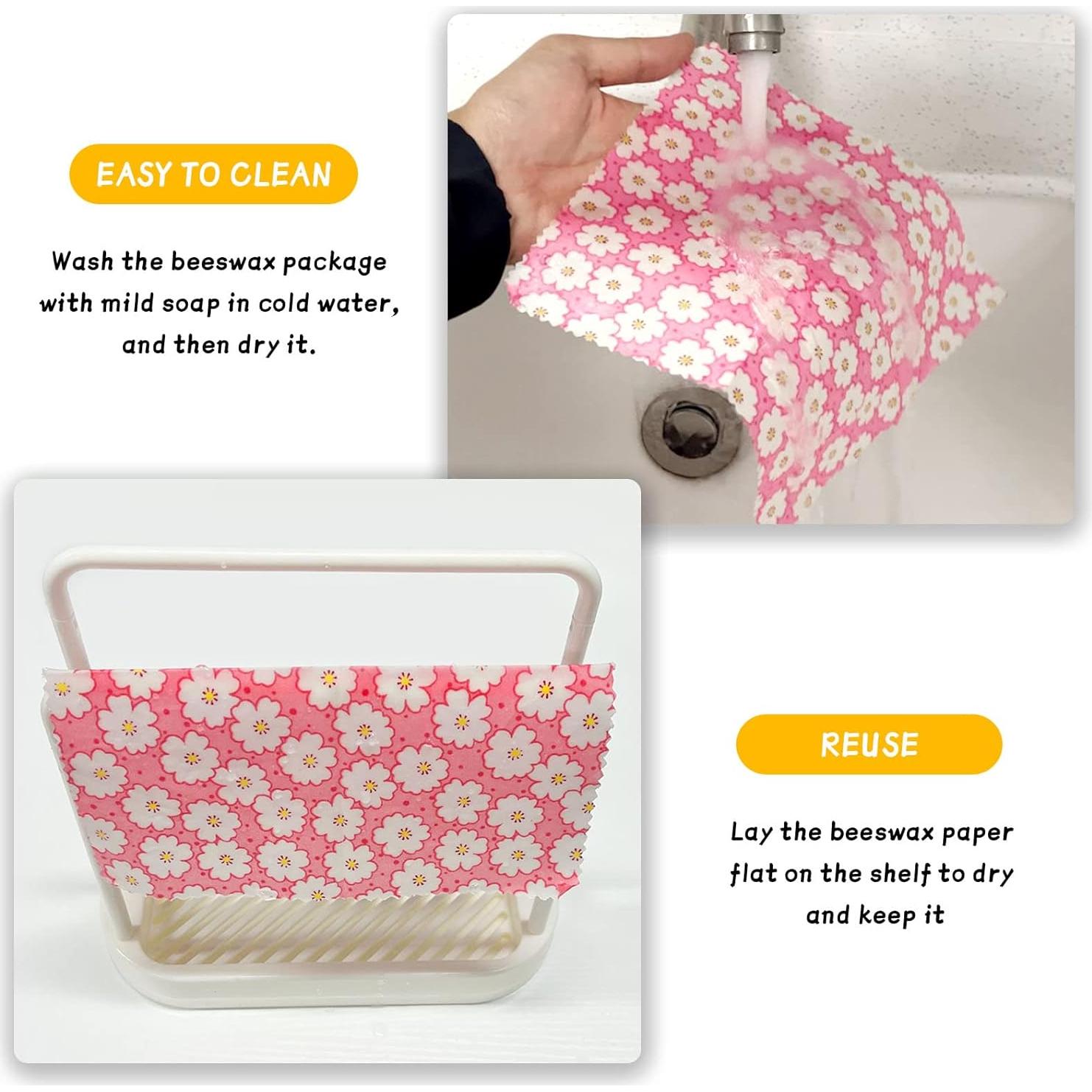 Envolturas de Cera de Abeja WDG - Paquete de 3 Tamaños Ecológicos