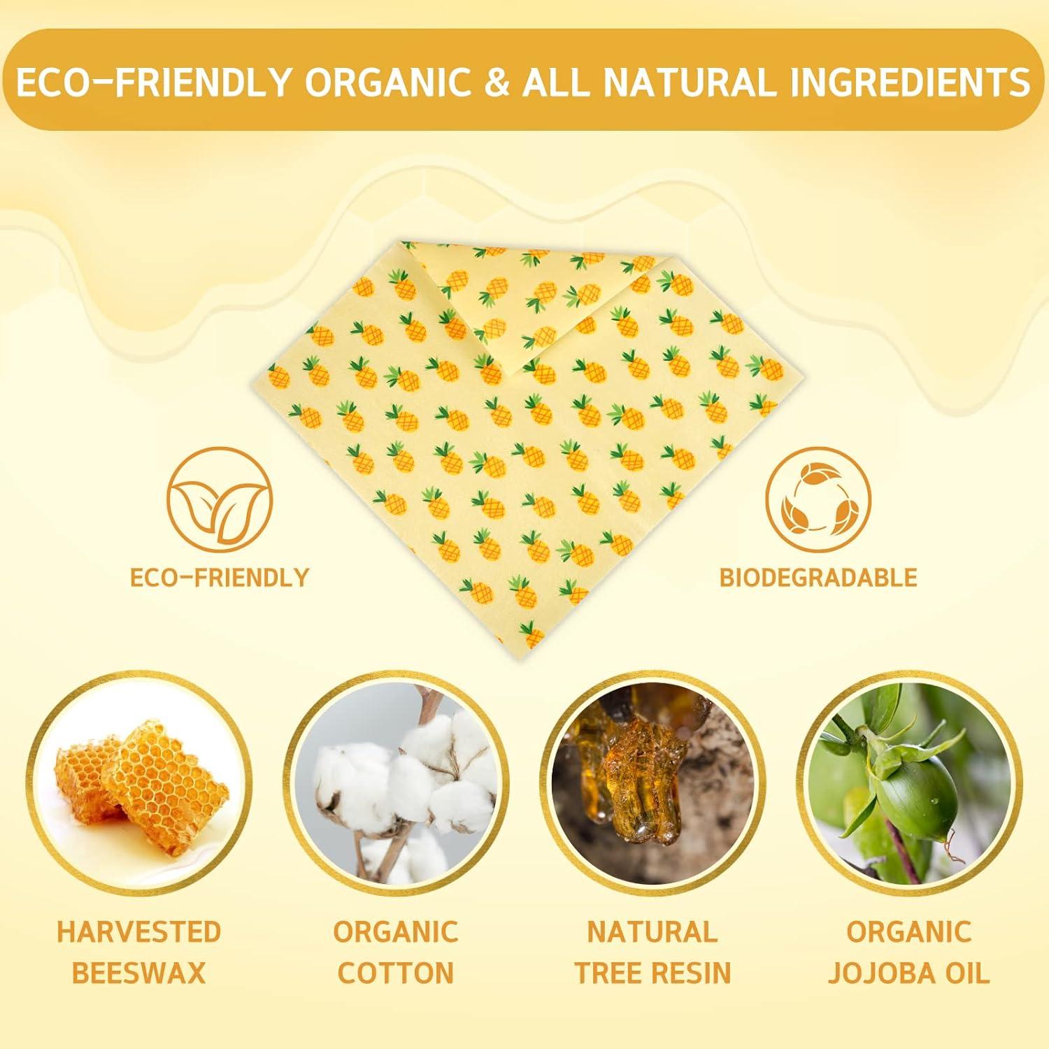 Envolturas de Cera de Abeja Reutilizables BYTTME - 9 Piezas Ecológicas