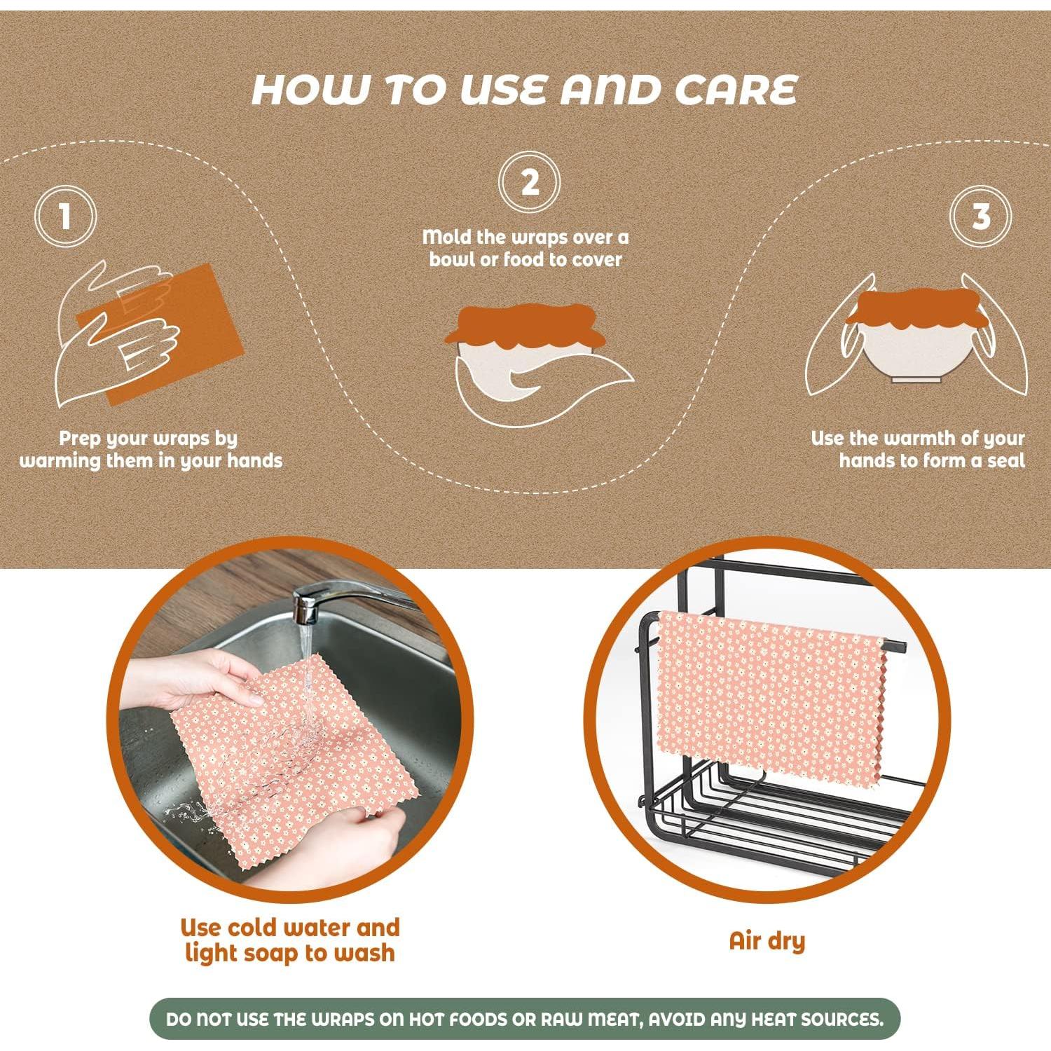 Envolturas de Cera de Abeja Akeeko - Paquete de 3 Tamaños