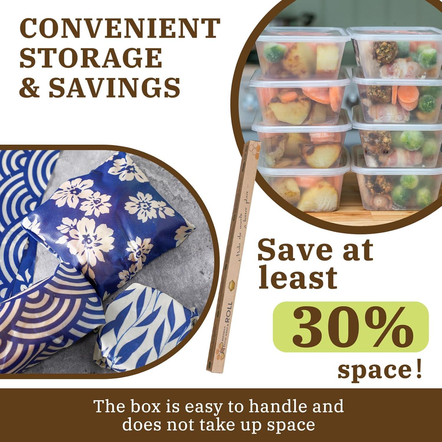 Envolturas de Cera de Abeja Moukeren 3 Rollos 33x100 cm