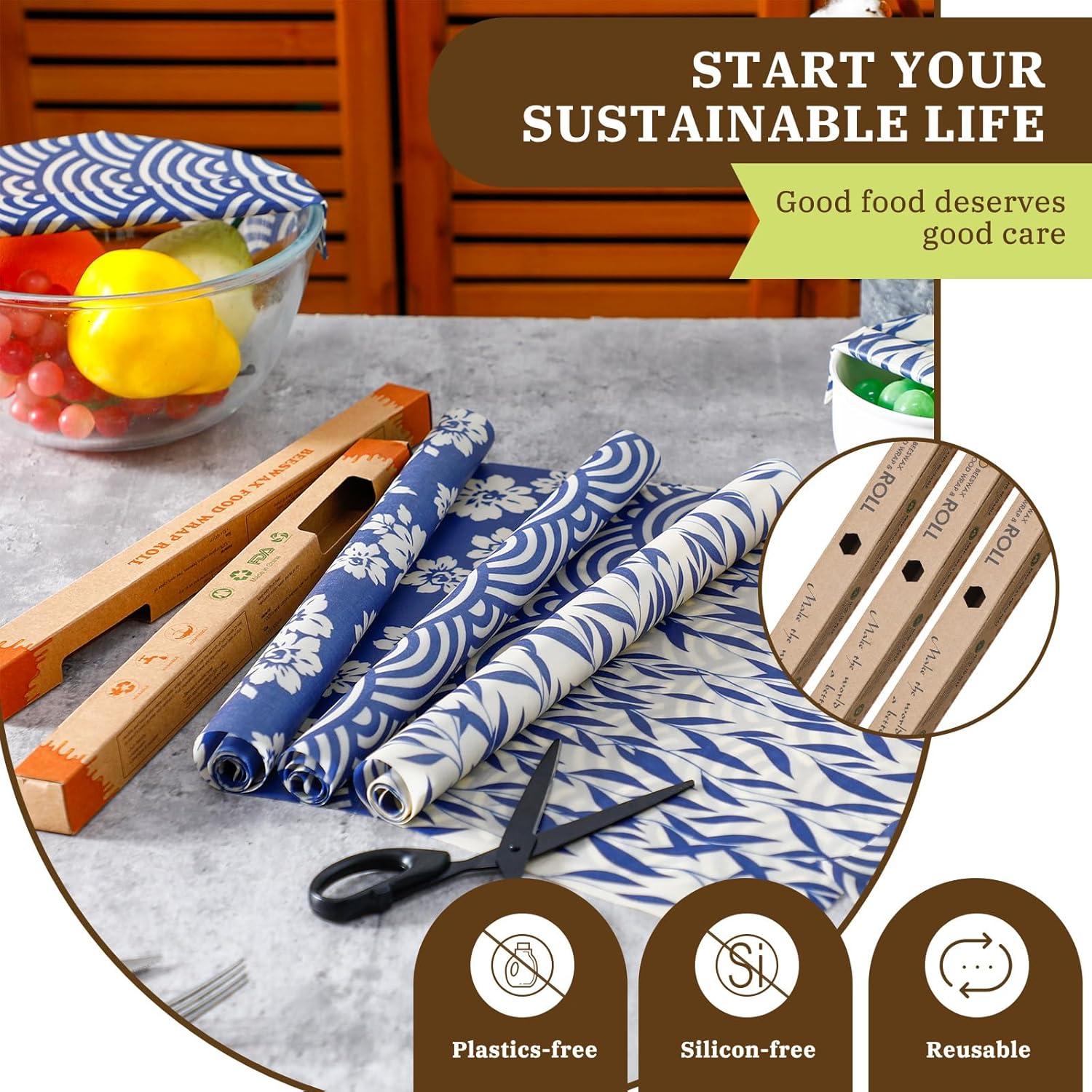 Envolturas de Cera de Abeja Moukeren 3 Rollos 33x100 cm