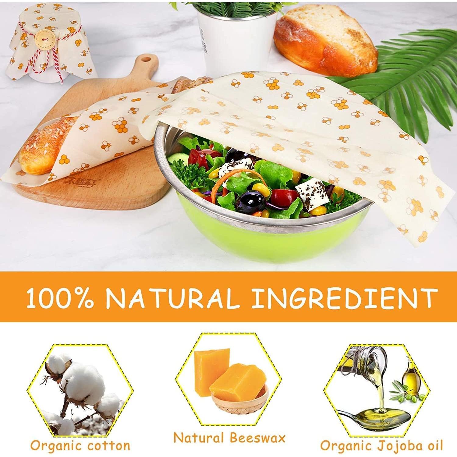 Envolturas de Cera de Abeja Hoeapzl - Juego de 7 Tamaños