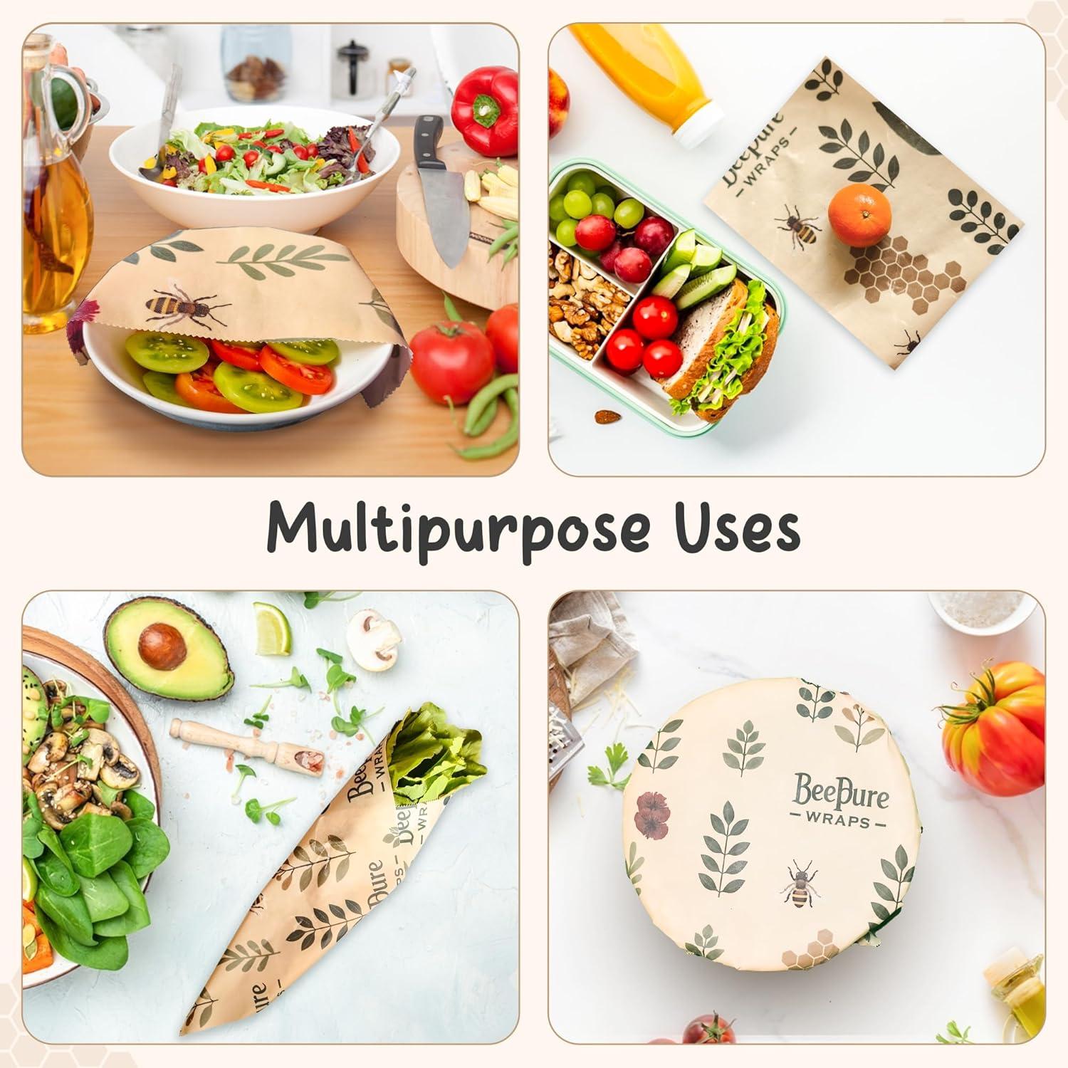 Envoltura de Cera de Abeja BeePure 38.1 cm Ecológica Reutilizable