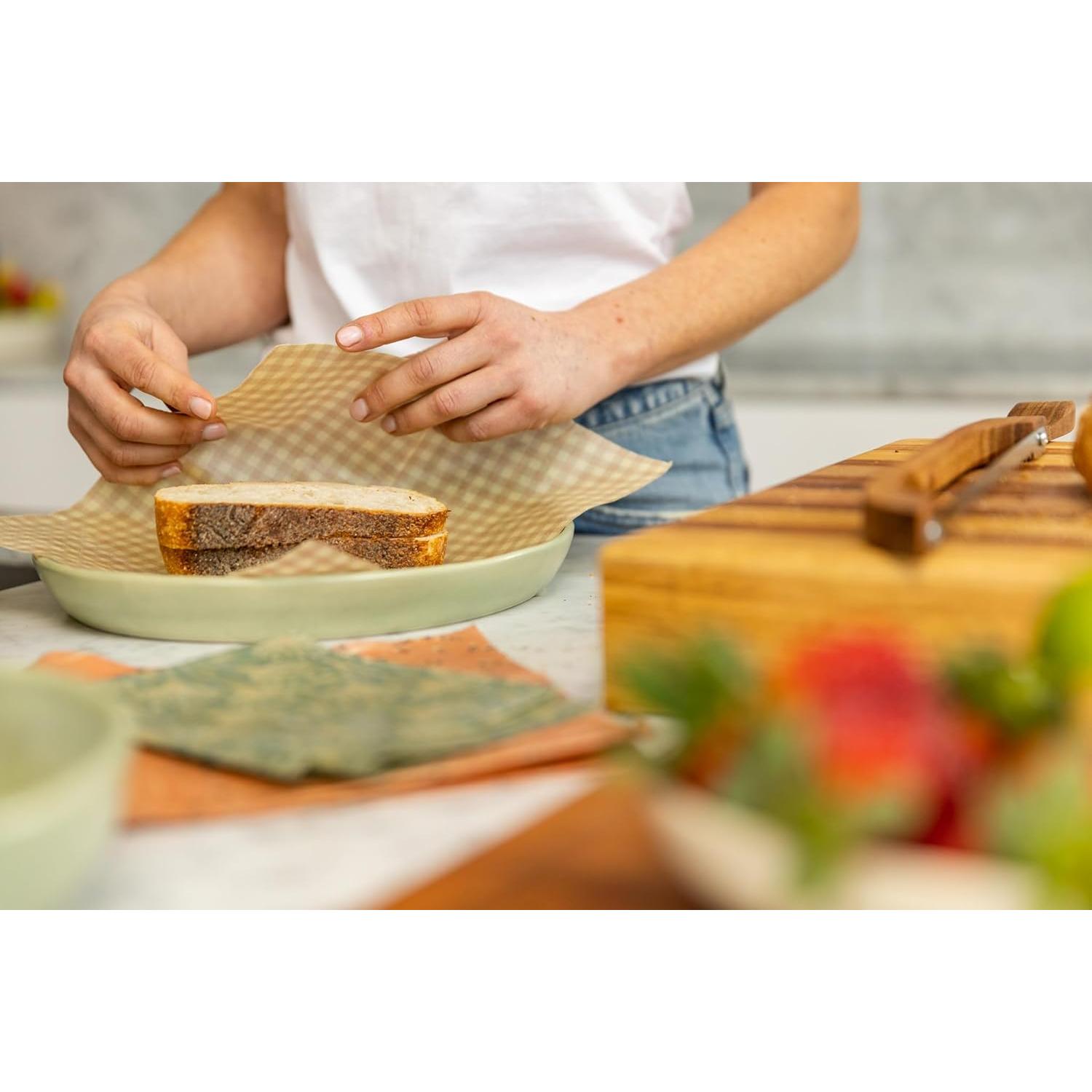 Envolturas de Cera de Abeja Honeybee Wrap - Paquete de 7 Ecológicas