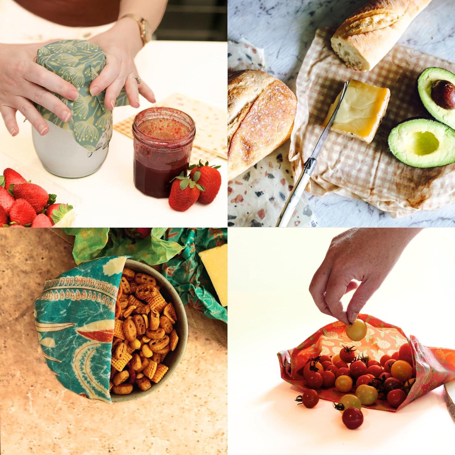 Envolturas de Cera de Abeja Honeybee Wrap - Paquete de 7 Ecológicas