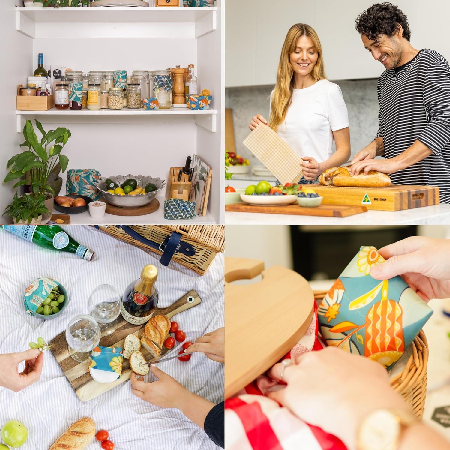 Envolturas de Cera de Abeja Honeybee Wrap - Paquete de 7 Ecológicas