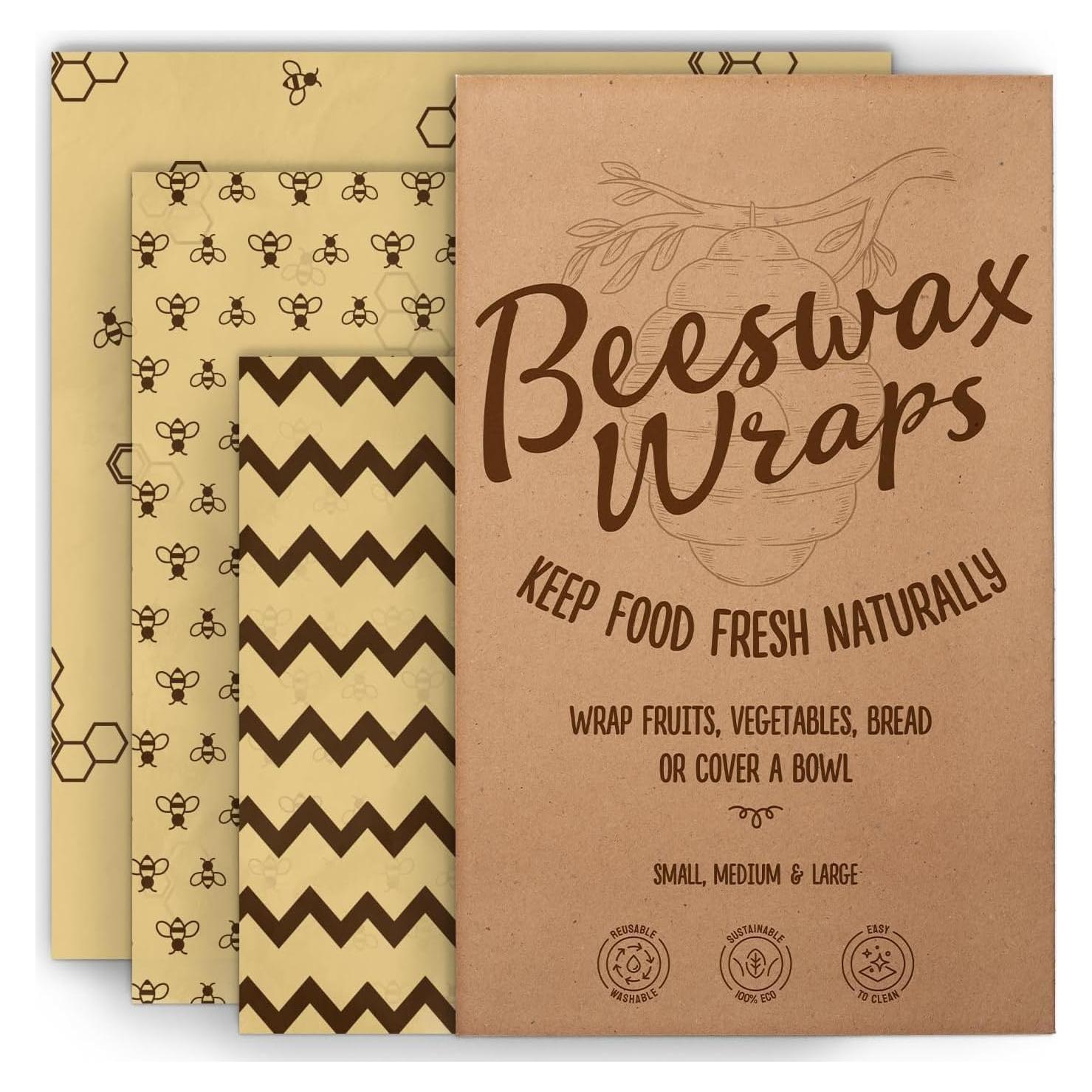Envolturas de Cera de Abeja Reutilizables ClinkinOn - 3 Tamaños