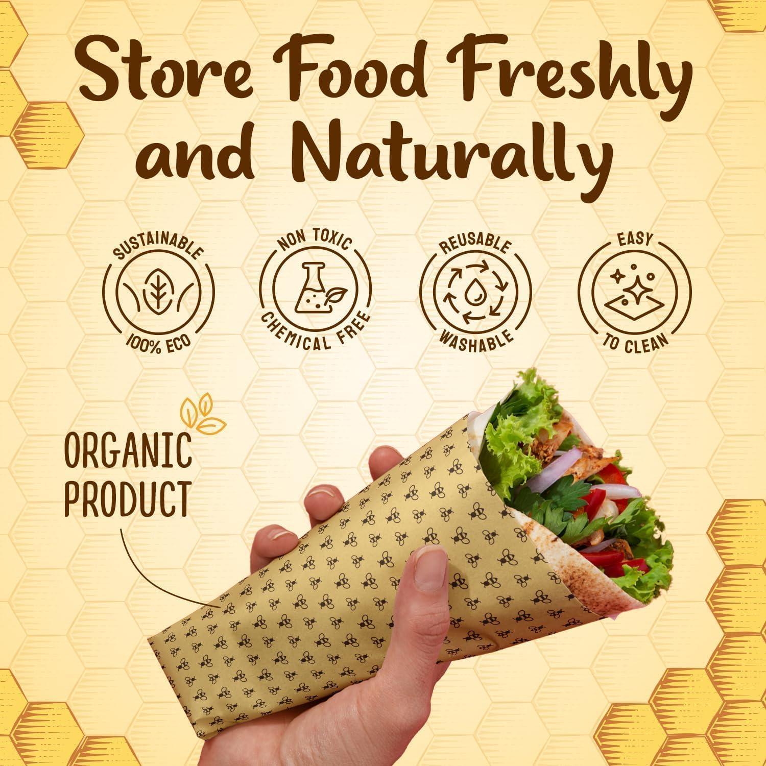 Envolturas de Cera de Abeja Reutilizables ClinkinOn - 3 Tamaños