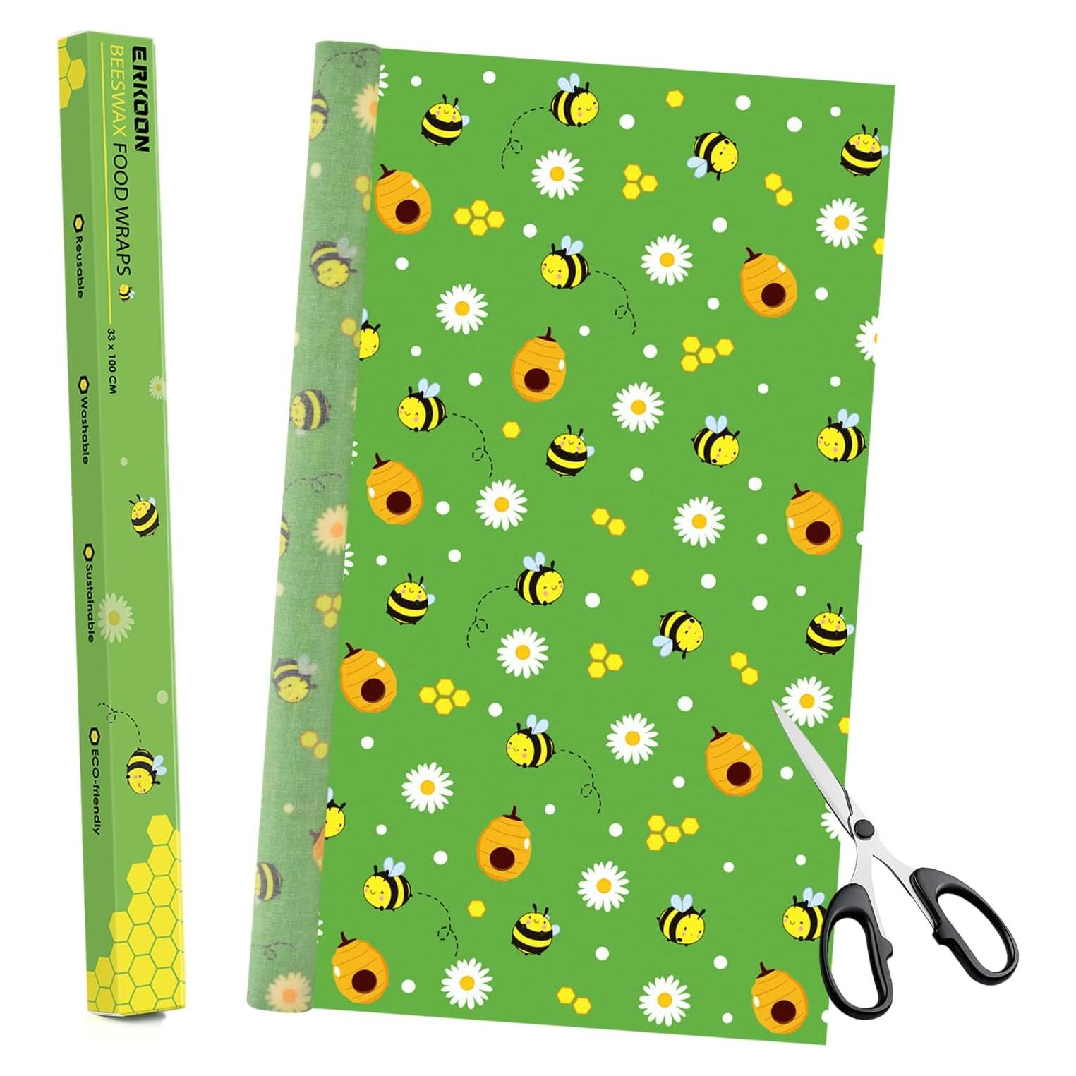 Envoltura de Alimentos de Cera de Abeja ERKOON 33x100 cm Ecológica