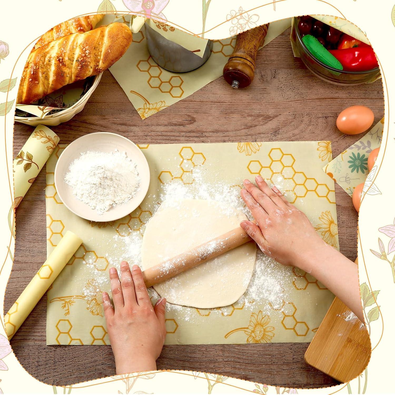 3 Rollos Envolturas de Alimentos Cera de Abeja Noveread 33x150cm