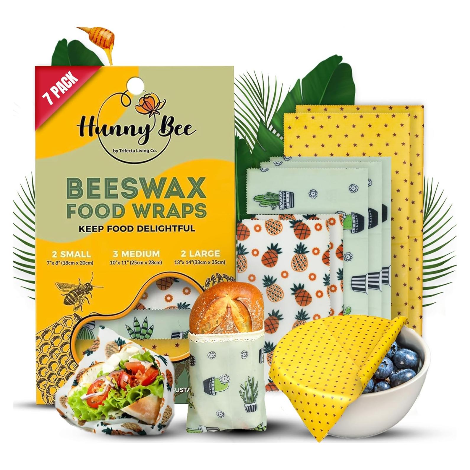 Envolturas de Cera de Abeja Trifecta Living Co. Set de 7
