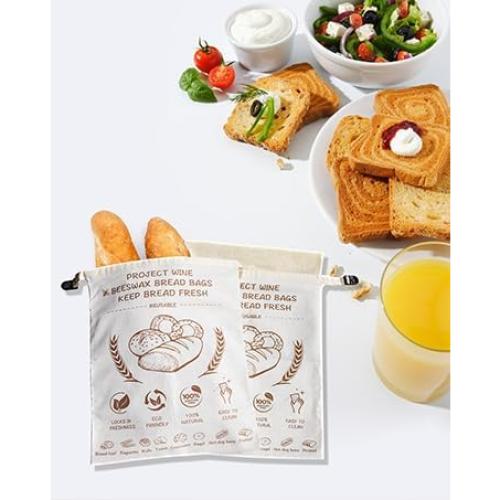 Bolsas de Pan de Cera de Abeja Project Wine XL 43x33 cm - 2 Unidades
