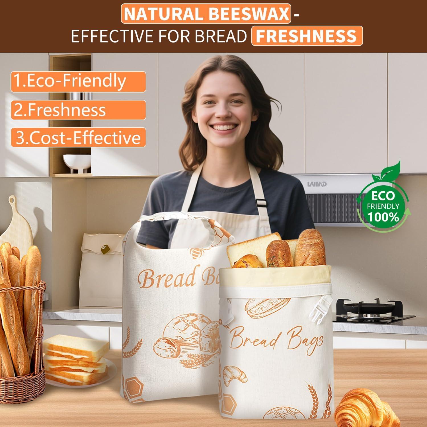 Bolsas de Pan de Cera de Abeja BATJA ZYQGH XL Reutilizables