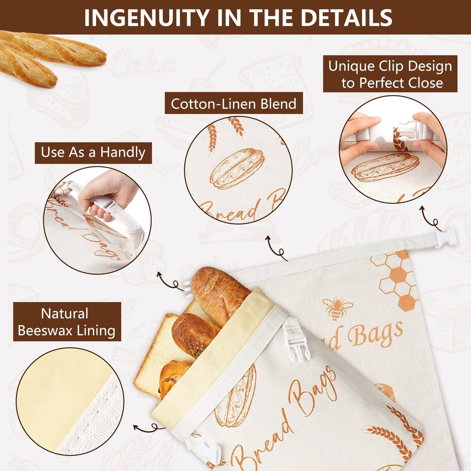 Bolsas de Pan de Cera de Abeja BATJA ZYQGH XL Reutilizables