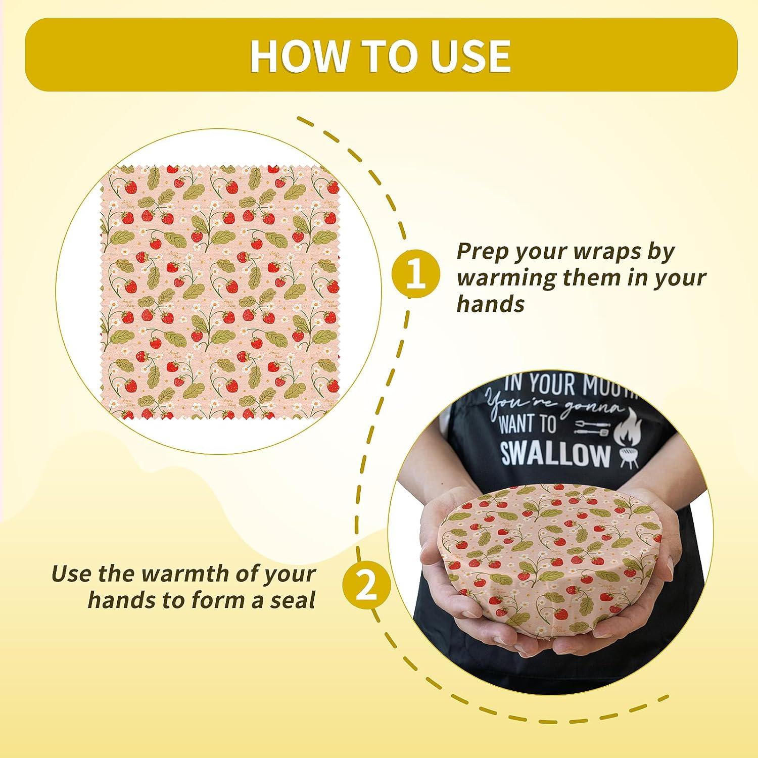 Envolturas de Cera de Abeja Reutilizables 9-Pack Abejawrap