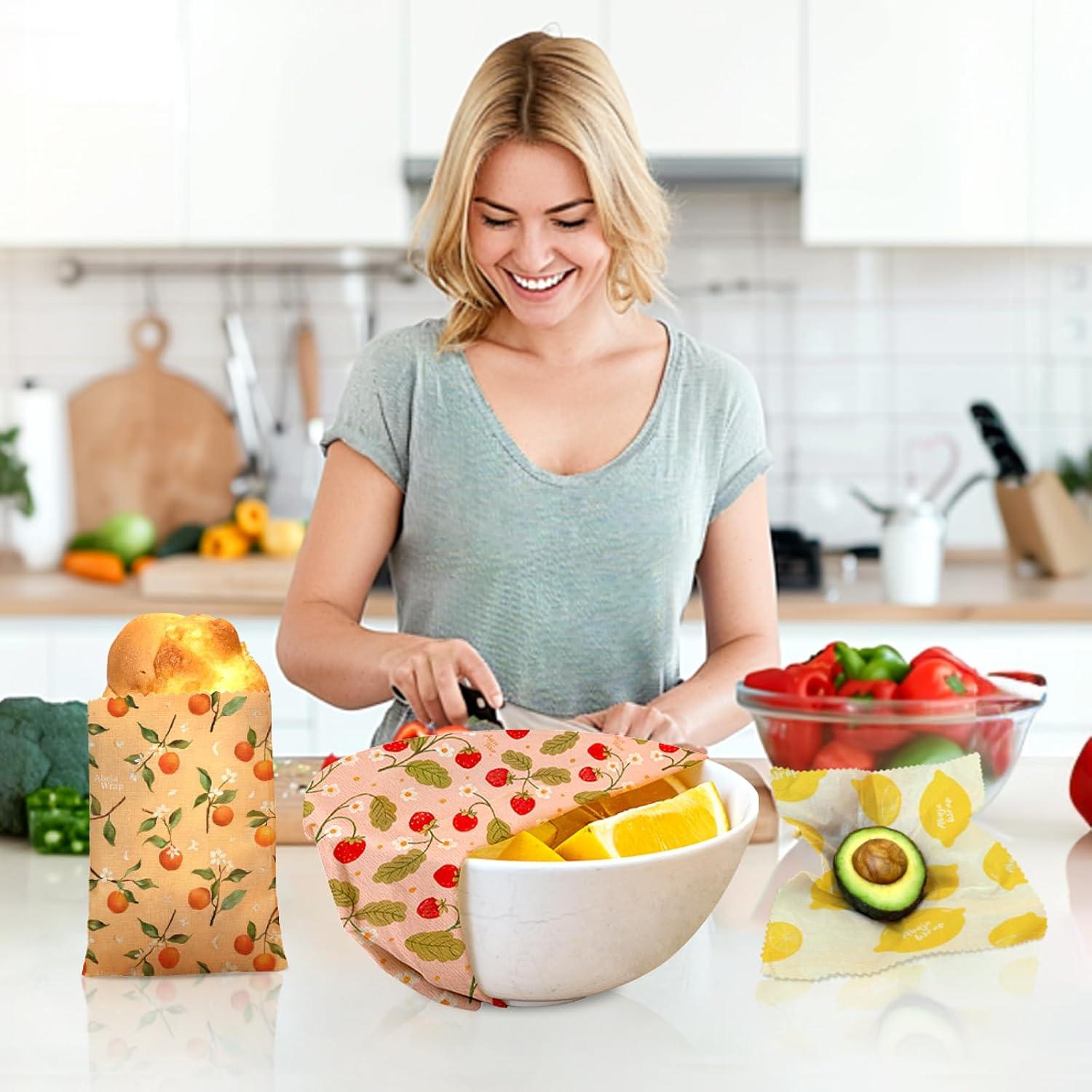 Envolturas de Cera de Abeja Reutilizables 9-Pack Abejawrap