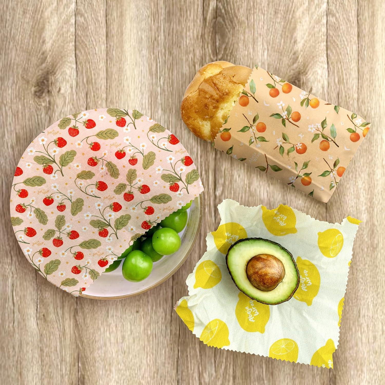 Envolturas de Cera de Abeja Reutilizables 9-Pack Abejawrap