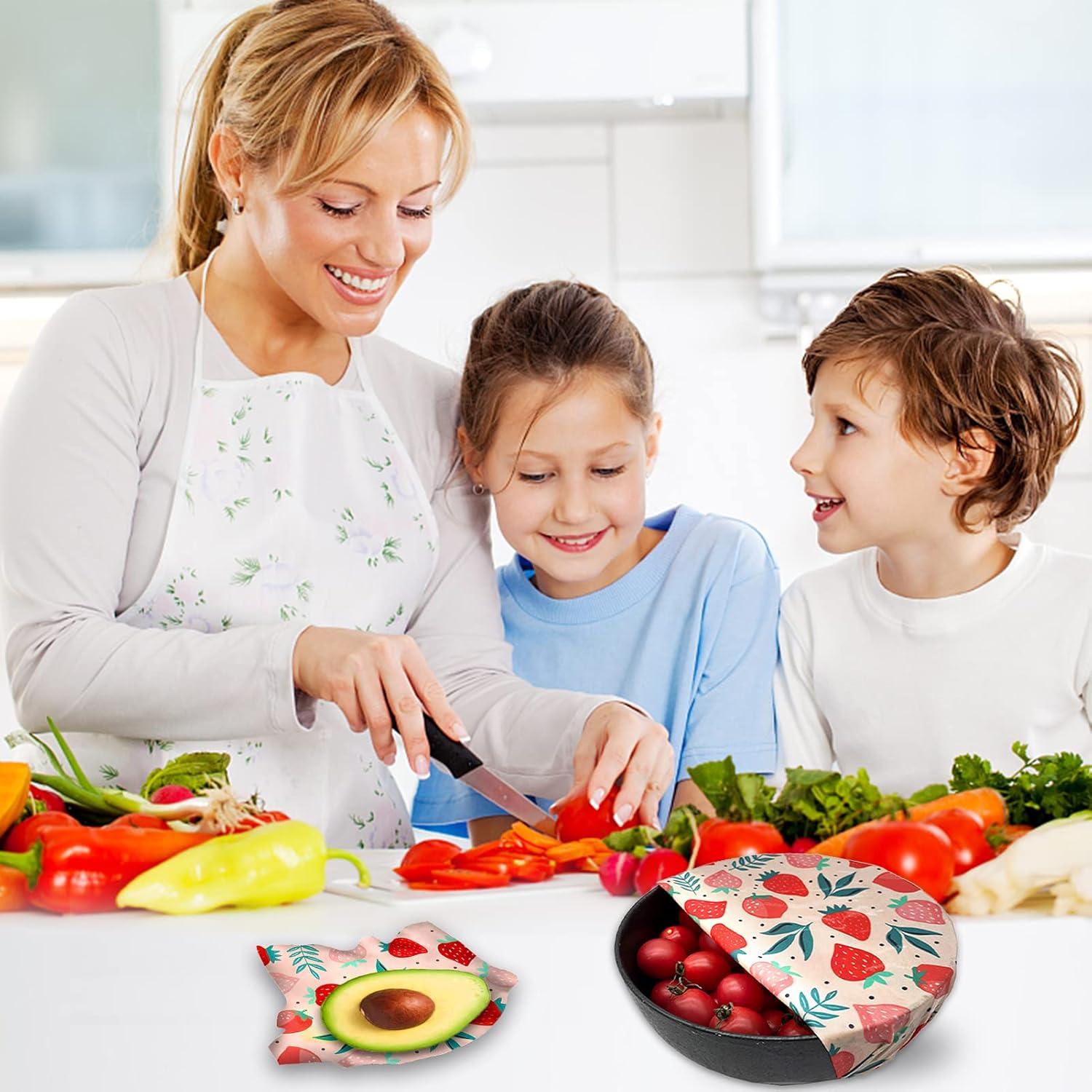 Envolturas de Cera de Abeja Orgánicas Reutilizables - 3 Piezas