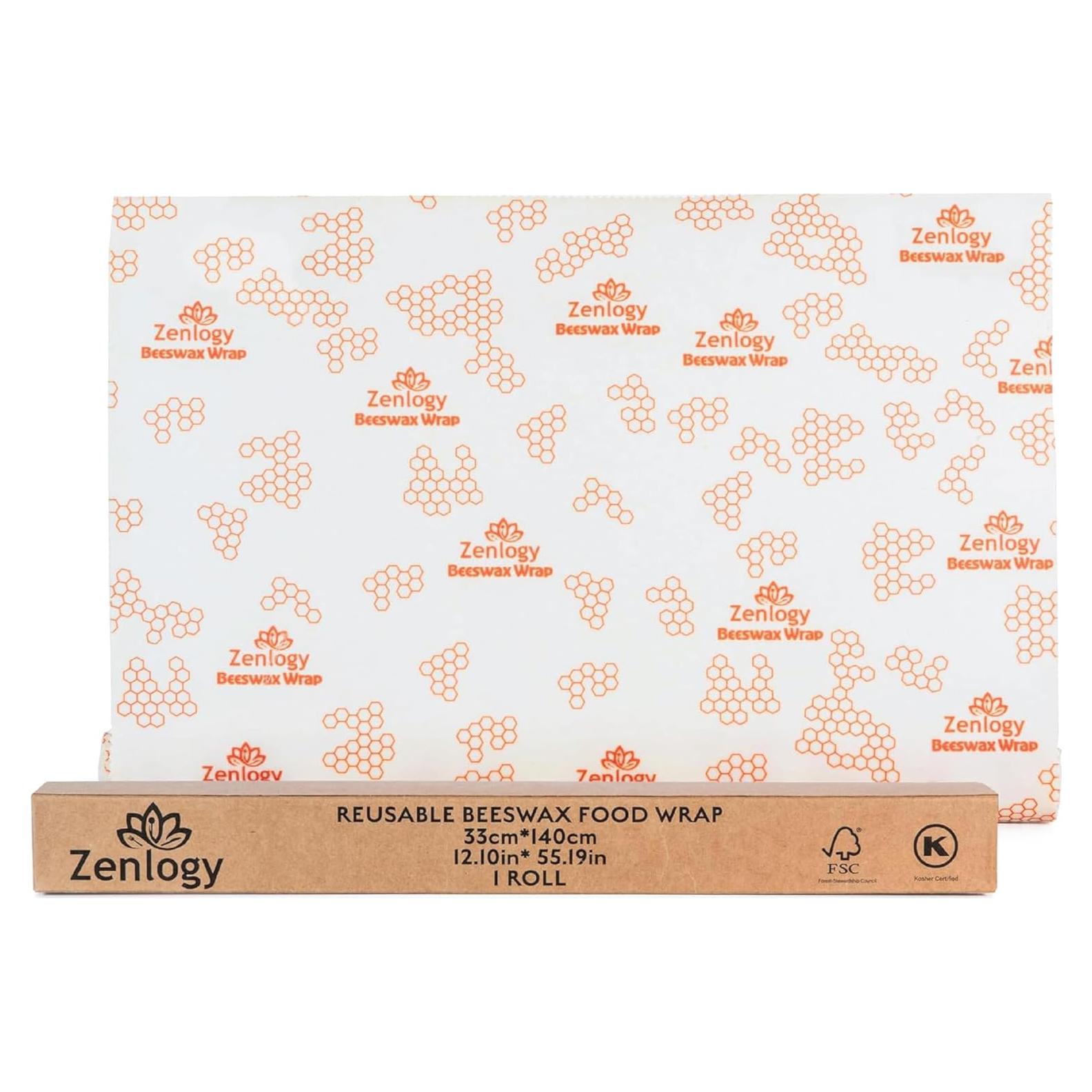 Envoltura de Alimentos de Cera de Abeja Zenlogy 33x140cm Ecológica