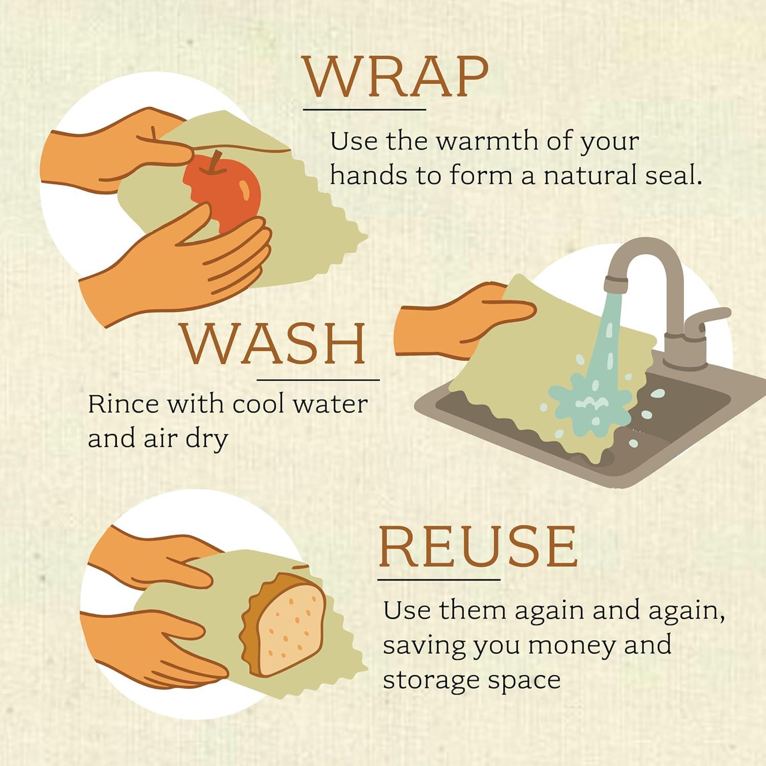 Envoltura de Alimentos de Cera de Abeja Zenlogy 33x140cm Ecológica