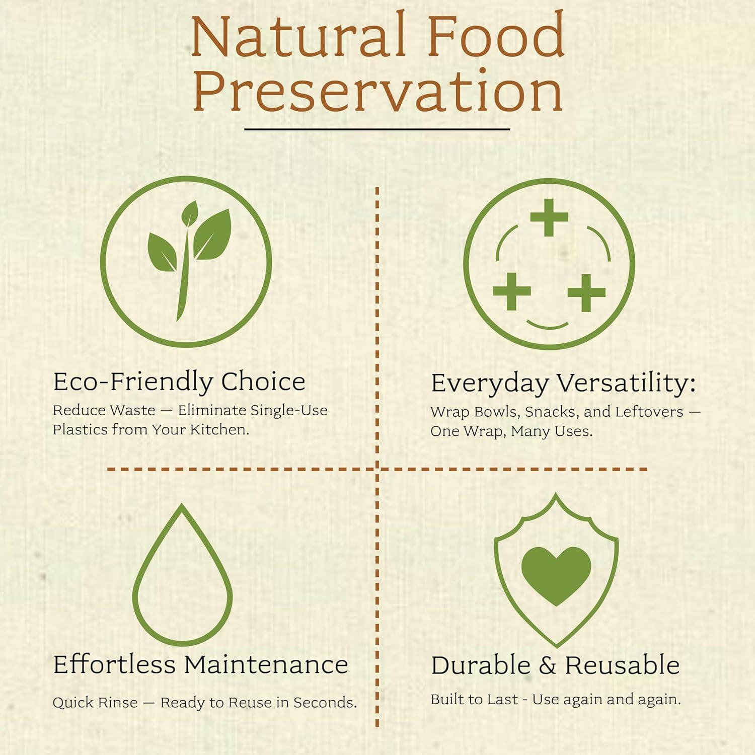 Envoltura de Alimentos de Cera de Abeja Zenlogy 33x140cm Ecológica