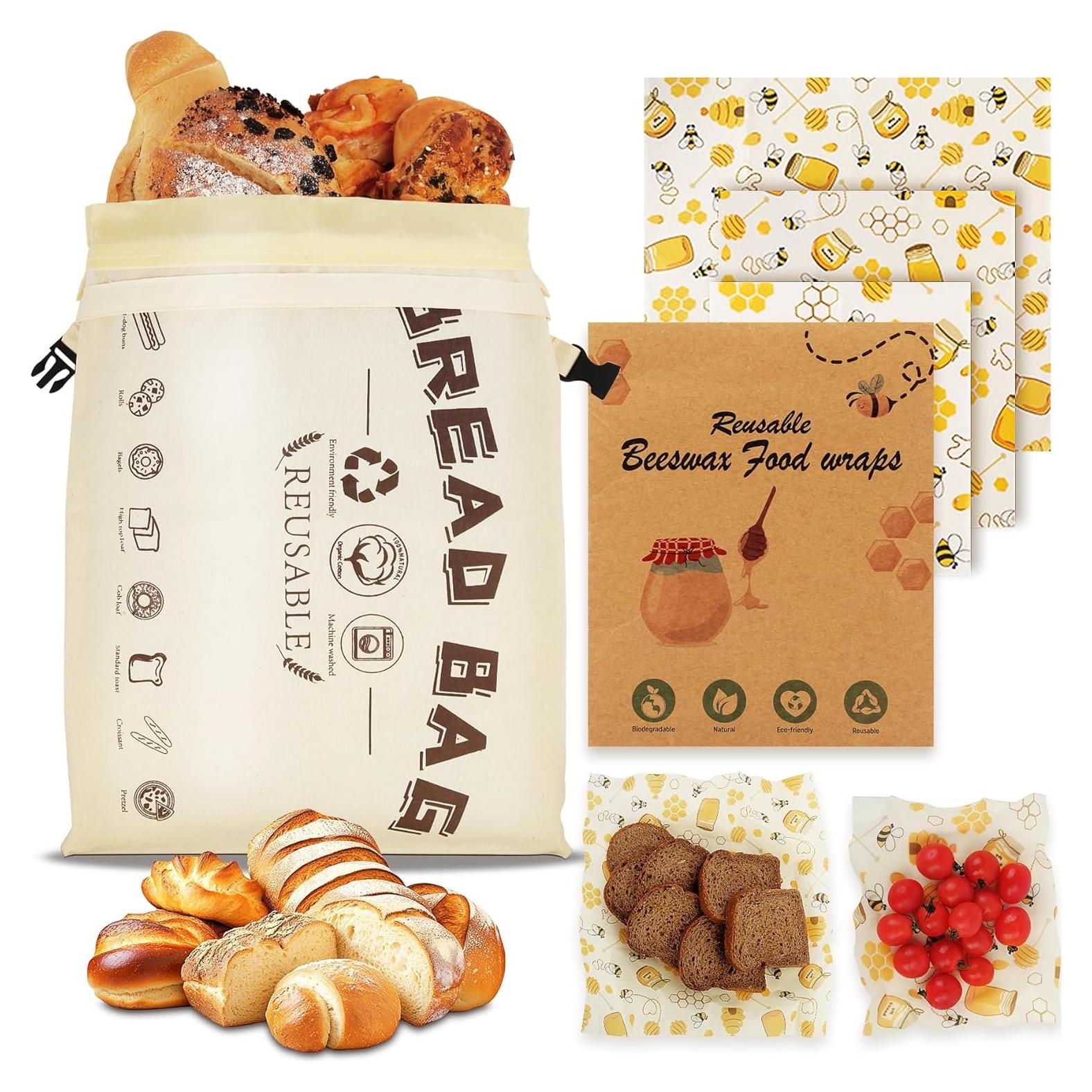 Bolsa de Pan de Cera de Abeja CalmBloom Grande Ecológica