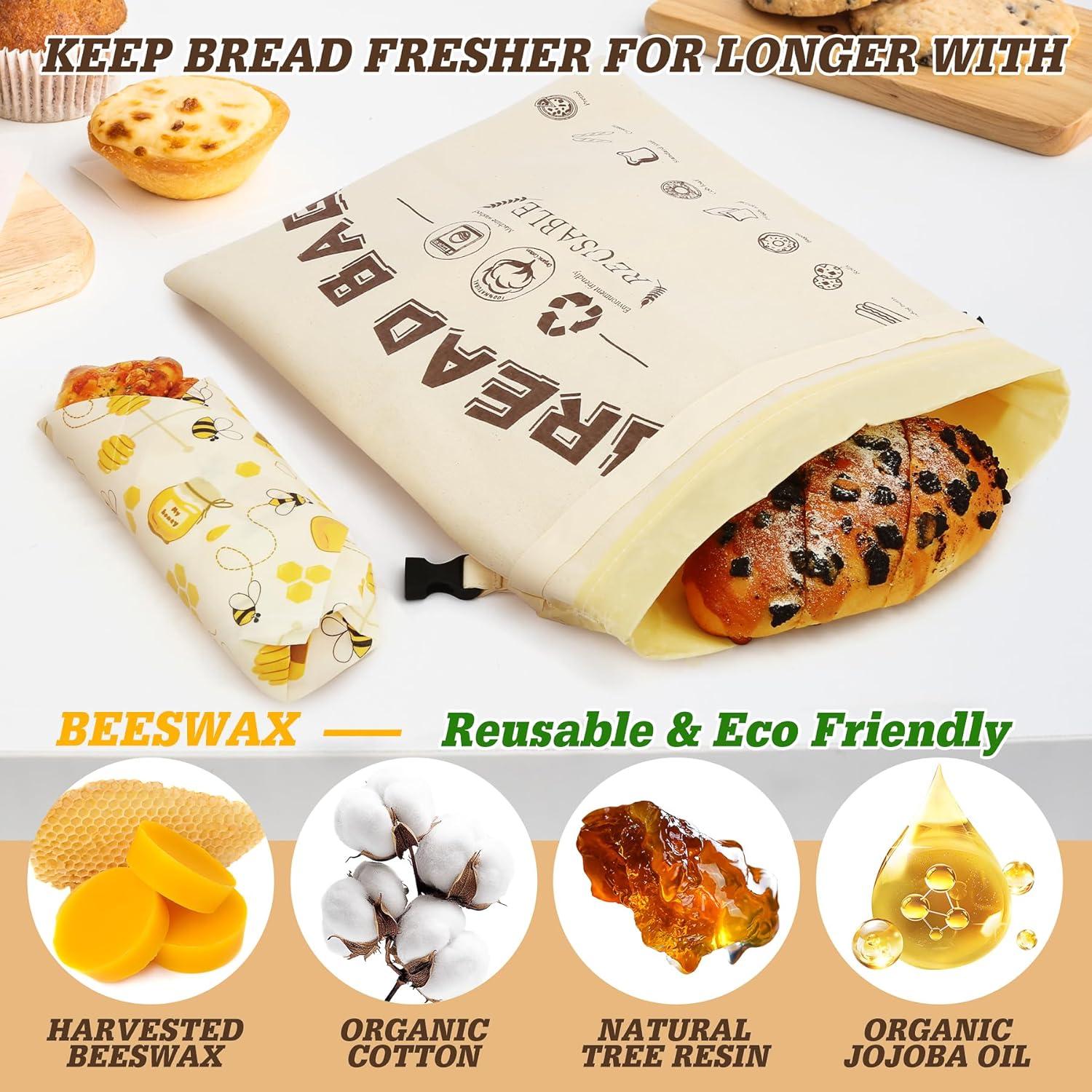 Bolsa de Pan de Cera de Abeja CalmBloom Grande Ecológica