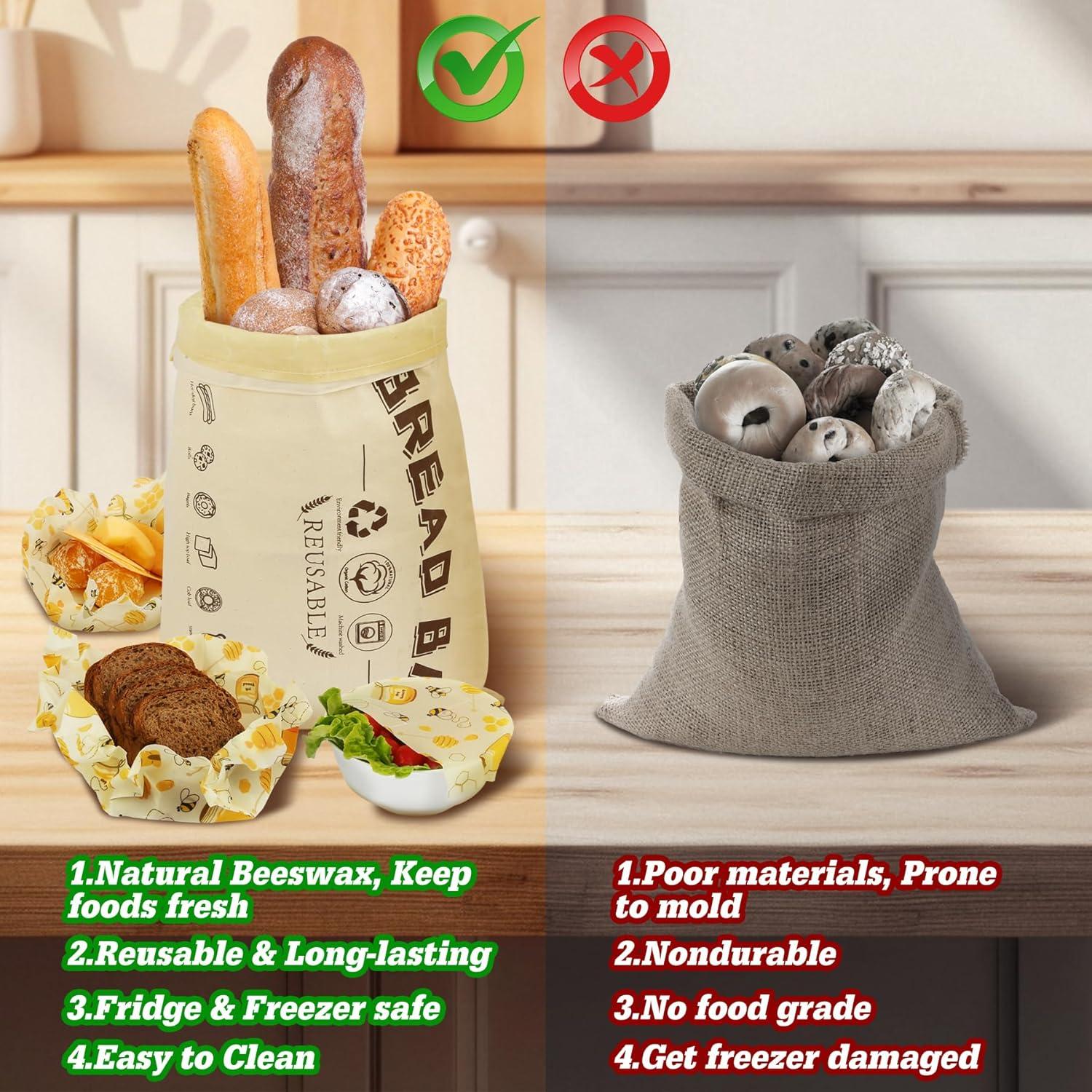 Bolsa de Pan de Cera de Abeja CalmBloom Grande Ecológica