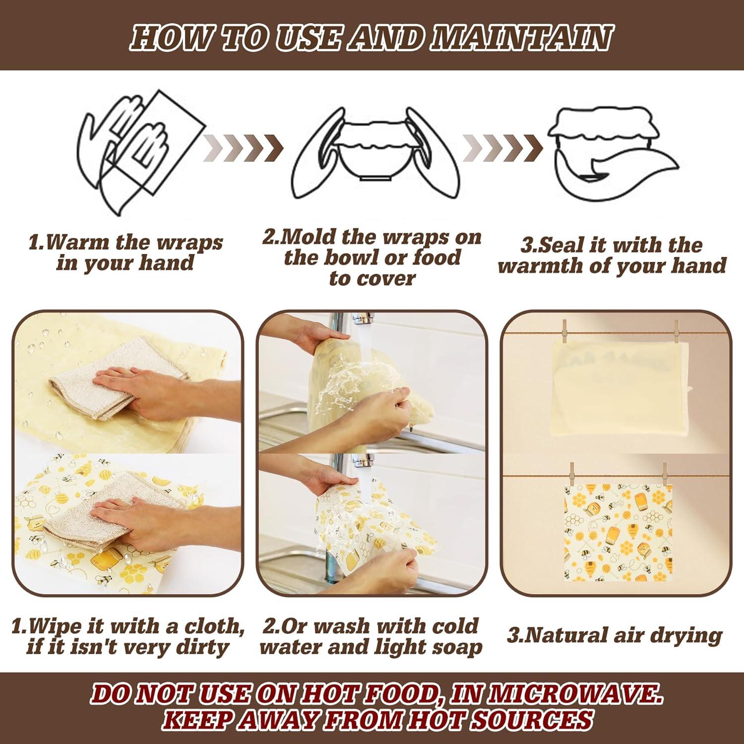 Bolsa de Pan de Cera de Abeja CalmBloom Grande Ecológica