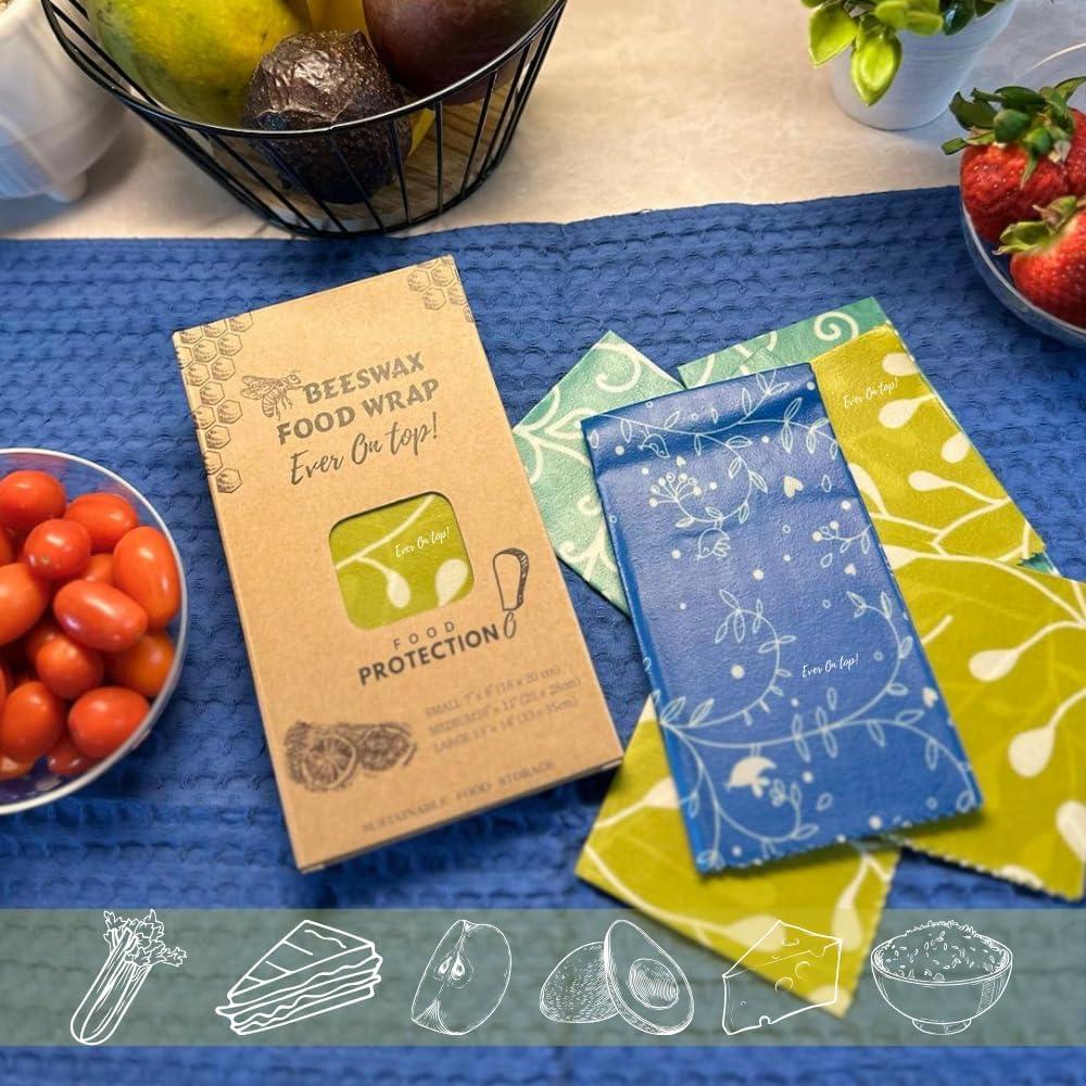 Paquete de 9 Envolturas de Cera de Abeja Ever On Top! 19.6x11 cm