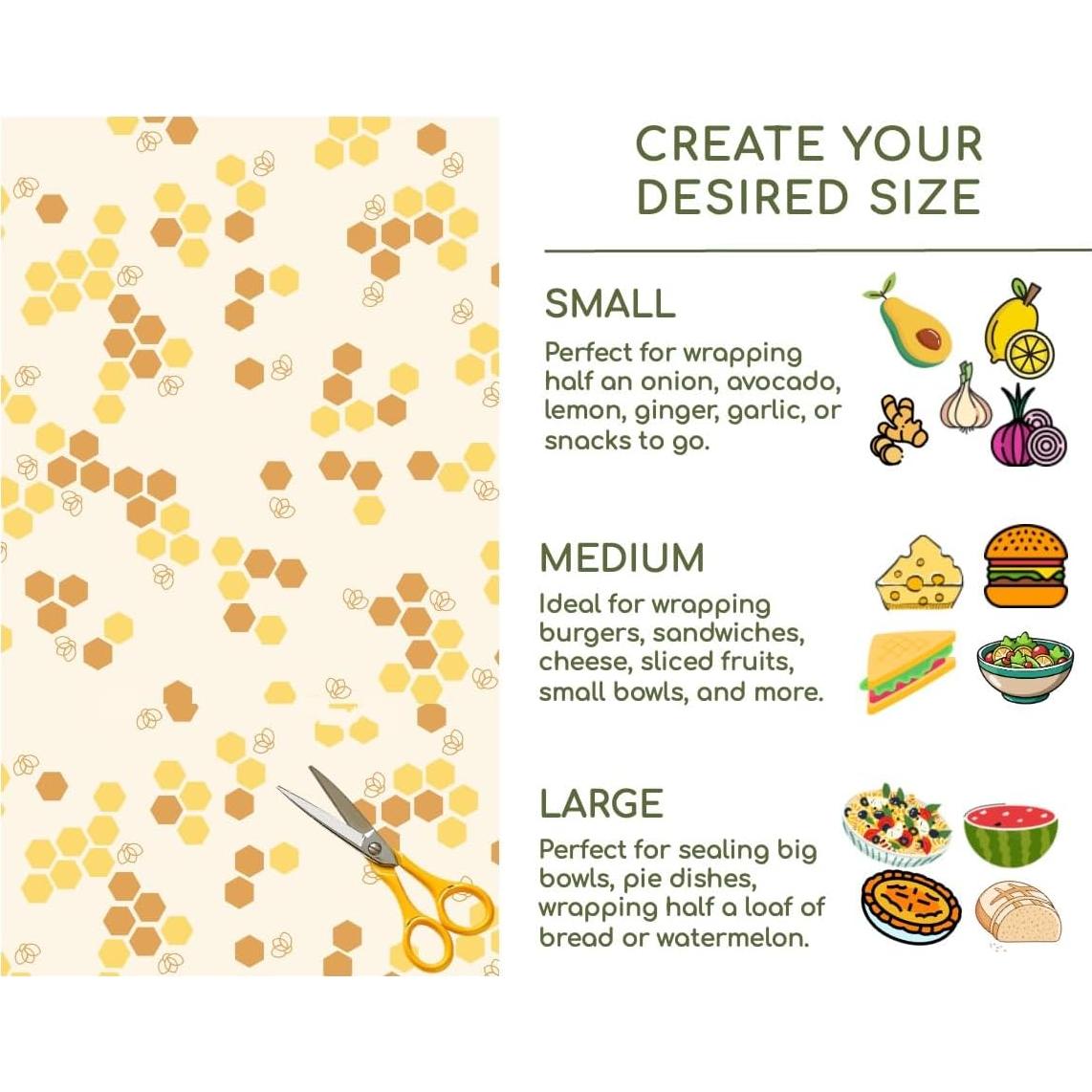 Truebee Rollos de Envoltura de Alimentos Ecológicos 33x140 cm